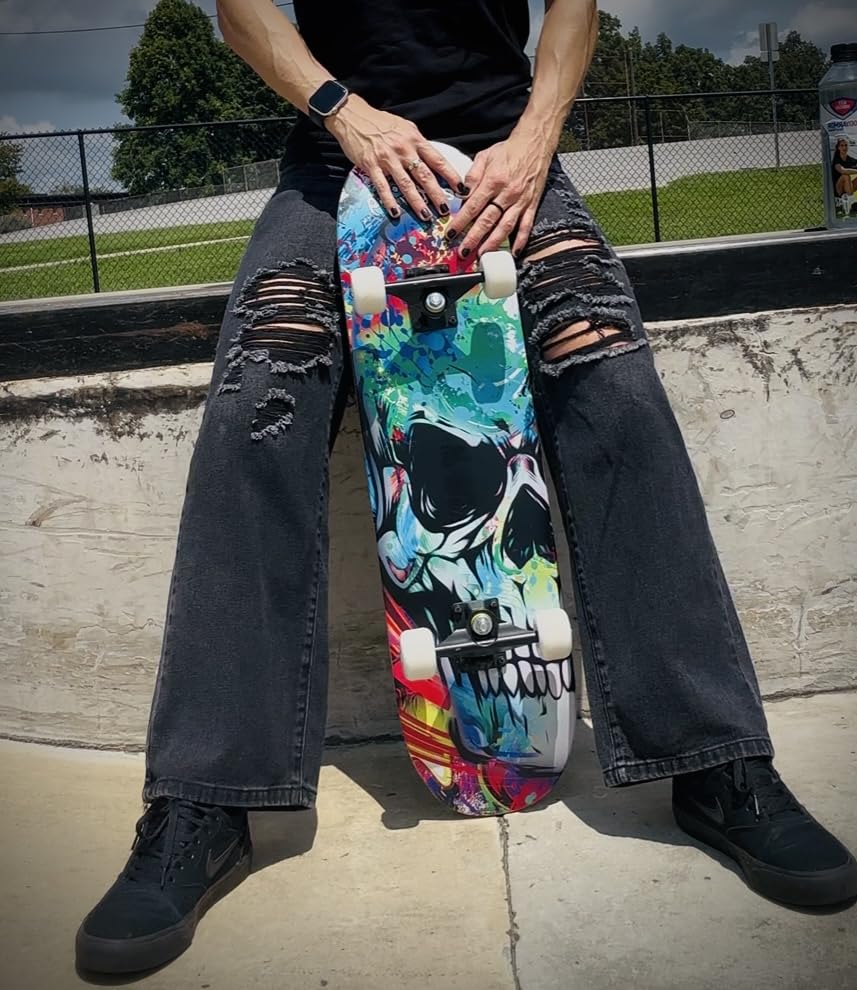 Skateboards for Beginners Kids Boys Girls and Adults,31''x8'', 7-Layer Maple, Double Kick Concave, Fascinating Cool, Solid&Durable customer photo 1