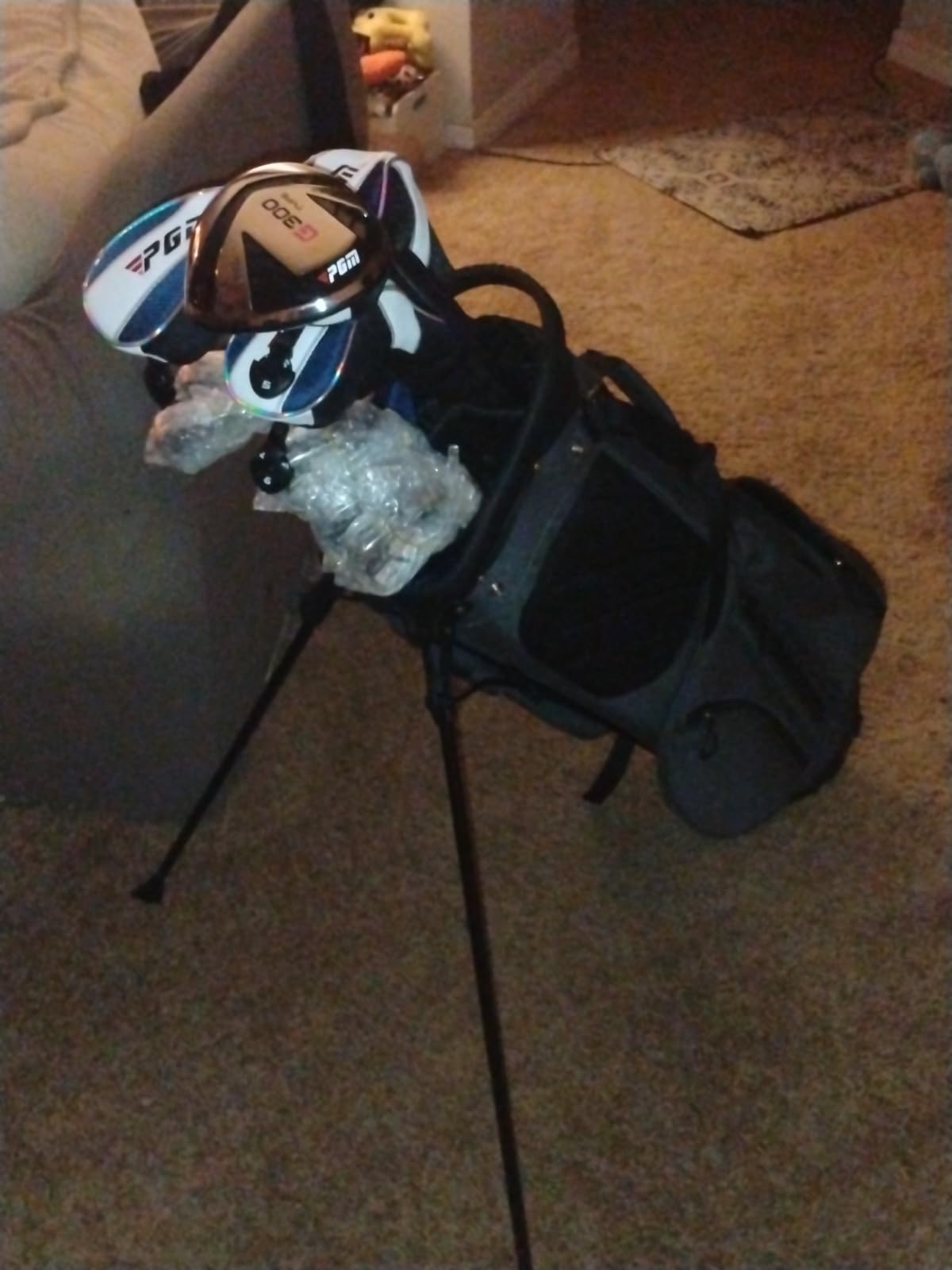 PGM Men's Complete Golf Club Set - Titanium Driver, Draw-Biased Hybrid, High-Strength Irons, Forgiving Putter, Stand Bag with 5 Headcovers customer photo 2