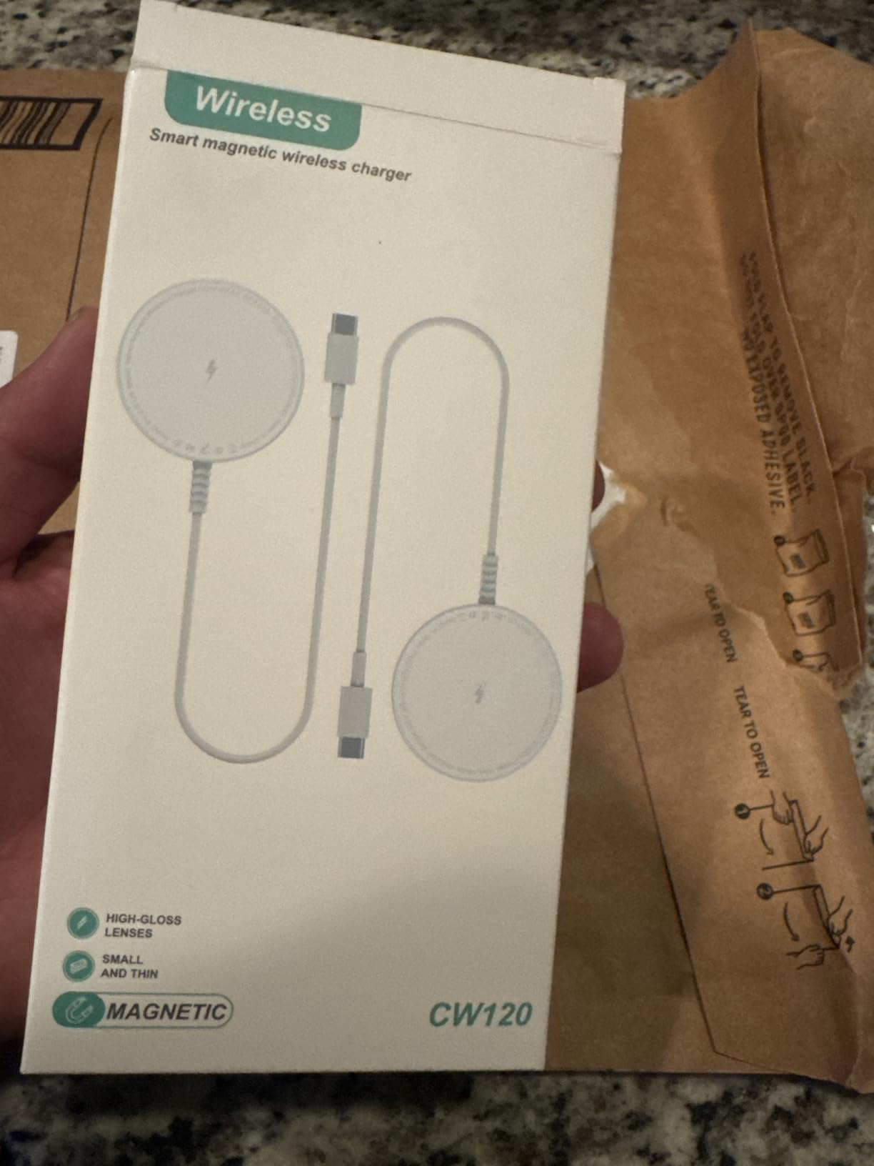 for MagSafe Charger: Magnetic Wireless Charging Pad for iPhone 17 16 15 14 13 12 Series & AirPods 4-2 Pro, Strong Magnet, Aluminum Alloy, USB-C/A Ports customer photo 1