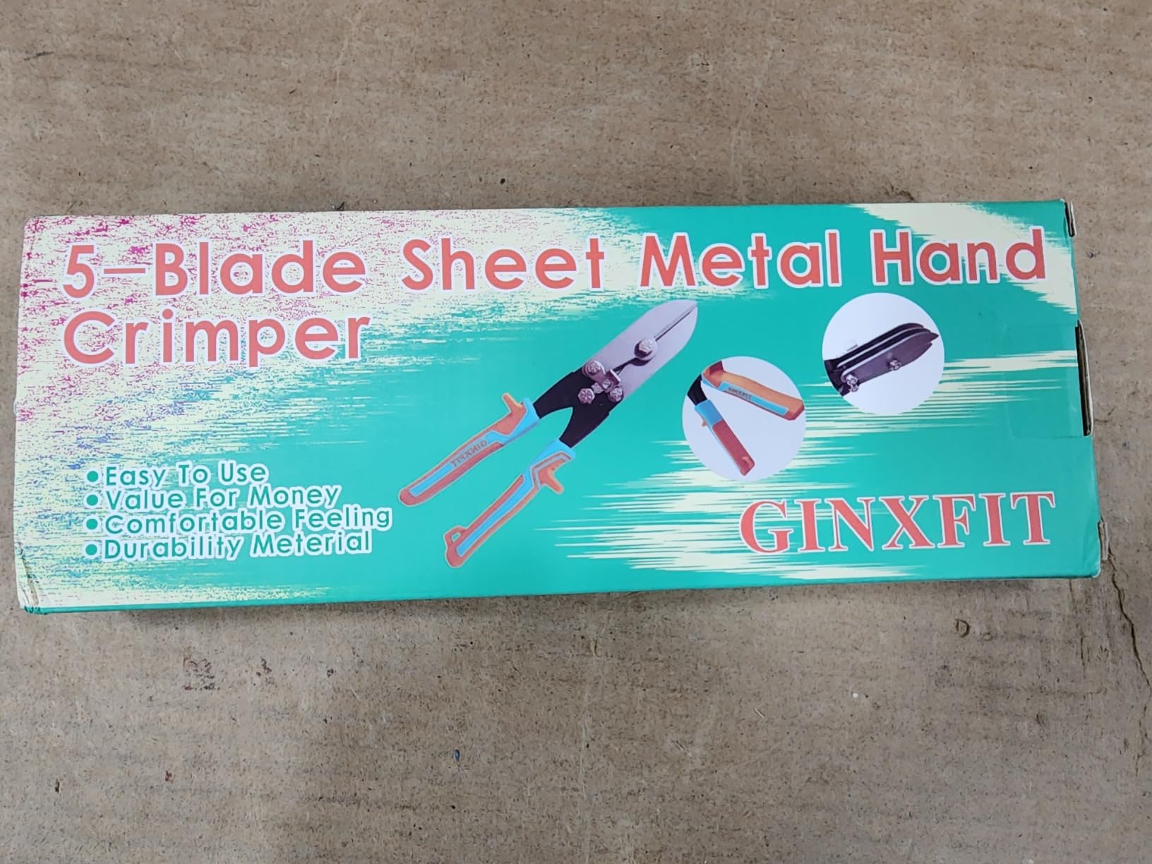 5 Blade Sheet Metal Hand Crimper Downspout Crimper for Venting Work/Ductwork/HVAC Stove Pipe, Crimping 20ga Steel and 28ga Stainless Steel customer photo 2