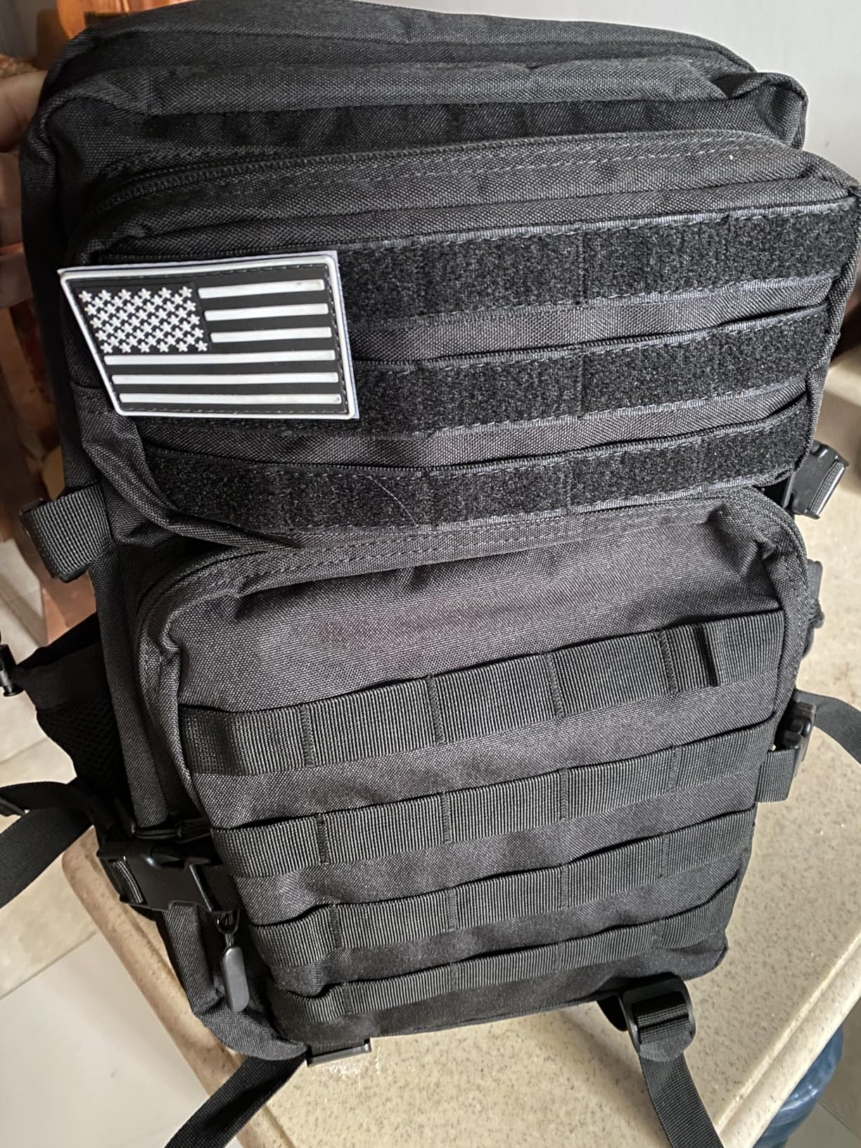 LHI Military Tactical Backpack for Men and Women 45L Army 3 Days Assault Pack Bag Large Rucksack with Molle System - Black customer photo 2