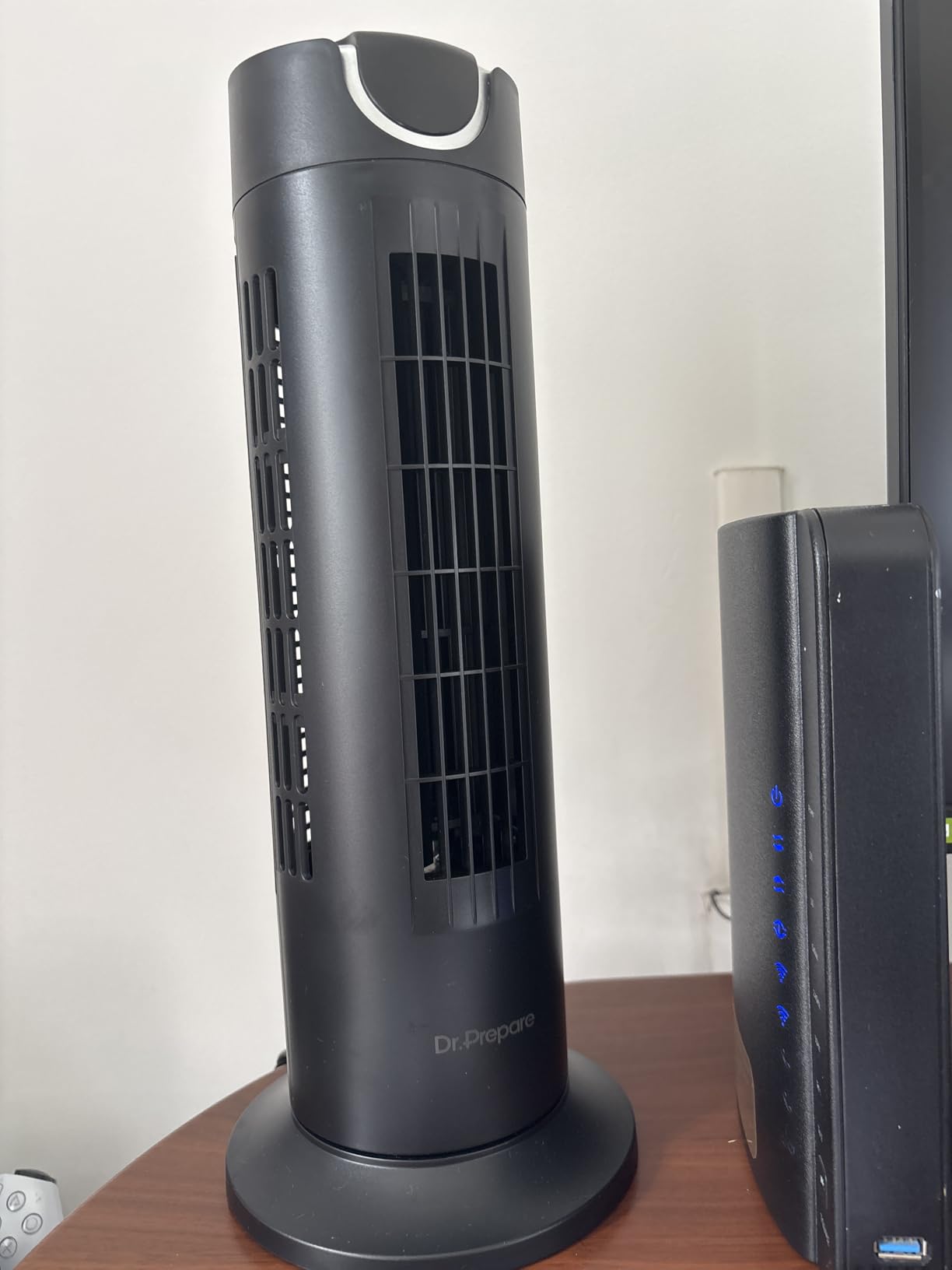 DR.PREPARE Tower Fan for Bedroom, 25 dB Quiet DC Bladeless Fan with Remote, 8 Speeds, 1-8H Timer, 80° Oscillating Fans for Indoors, 16 Inch Portable Desk Table Fans for Room, Home, Office customer photo 2