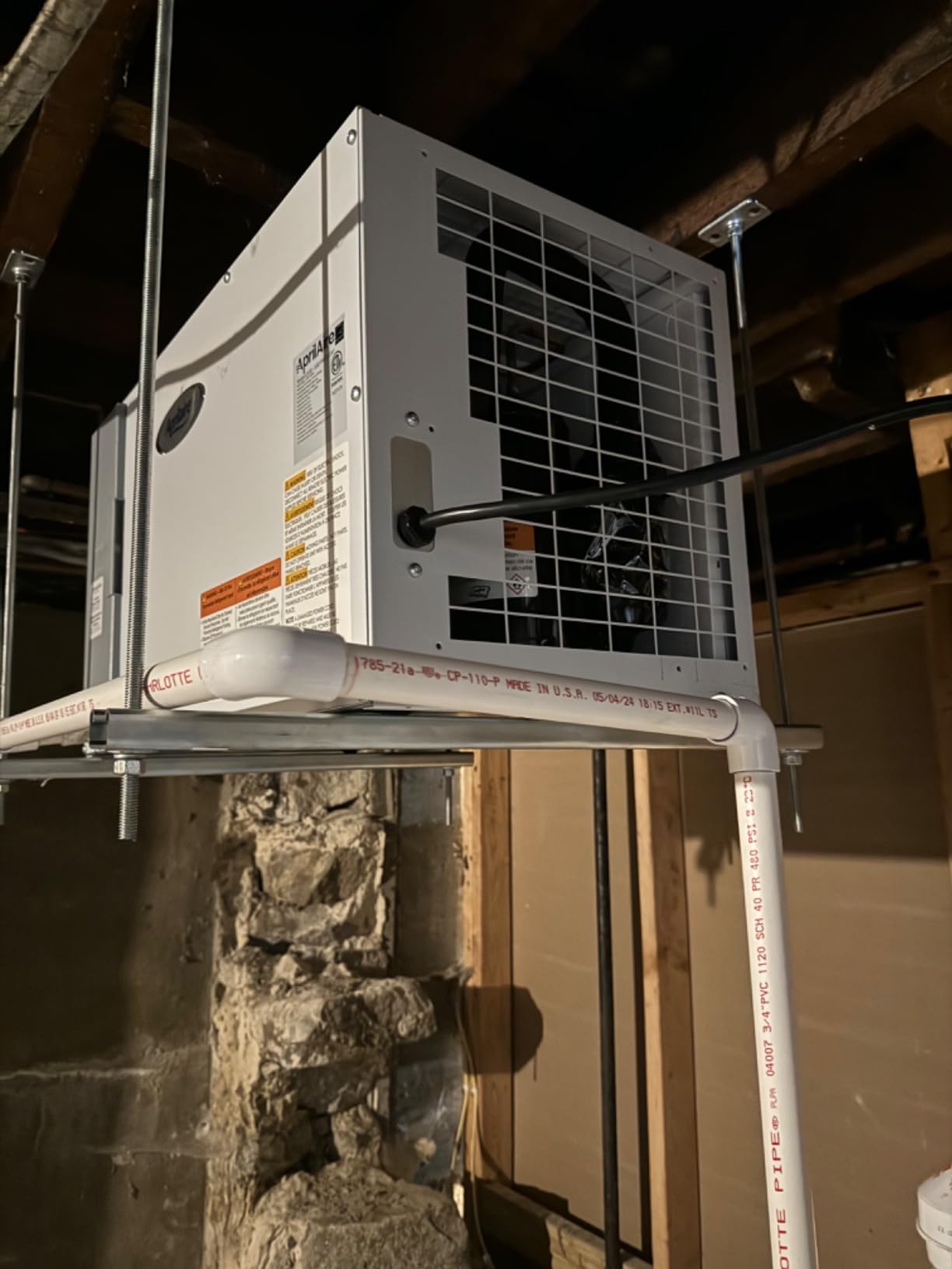 AprilAire E100 Pro Dehumidifier Bundle - 100 Pint Whole House Dehumidifier - Full Complete Kit - Crawl Spaces, Basements, Whole Homes, Commercial up to 5,500 sq. ft - 5 Year Warranty Included customer photo 2