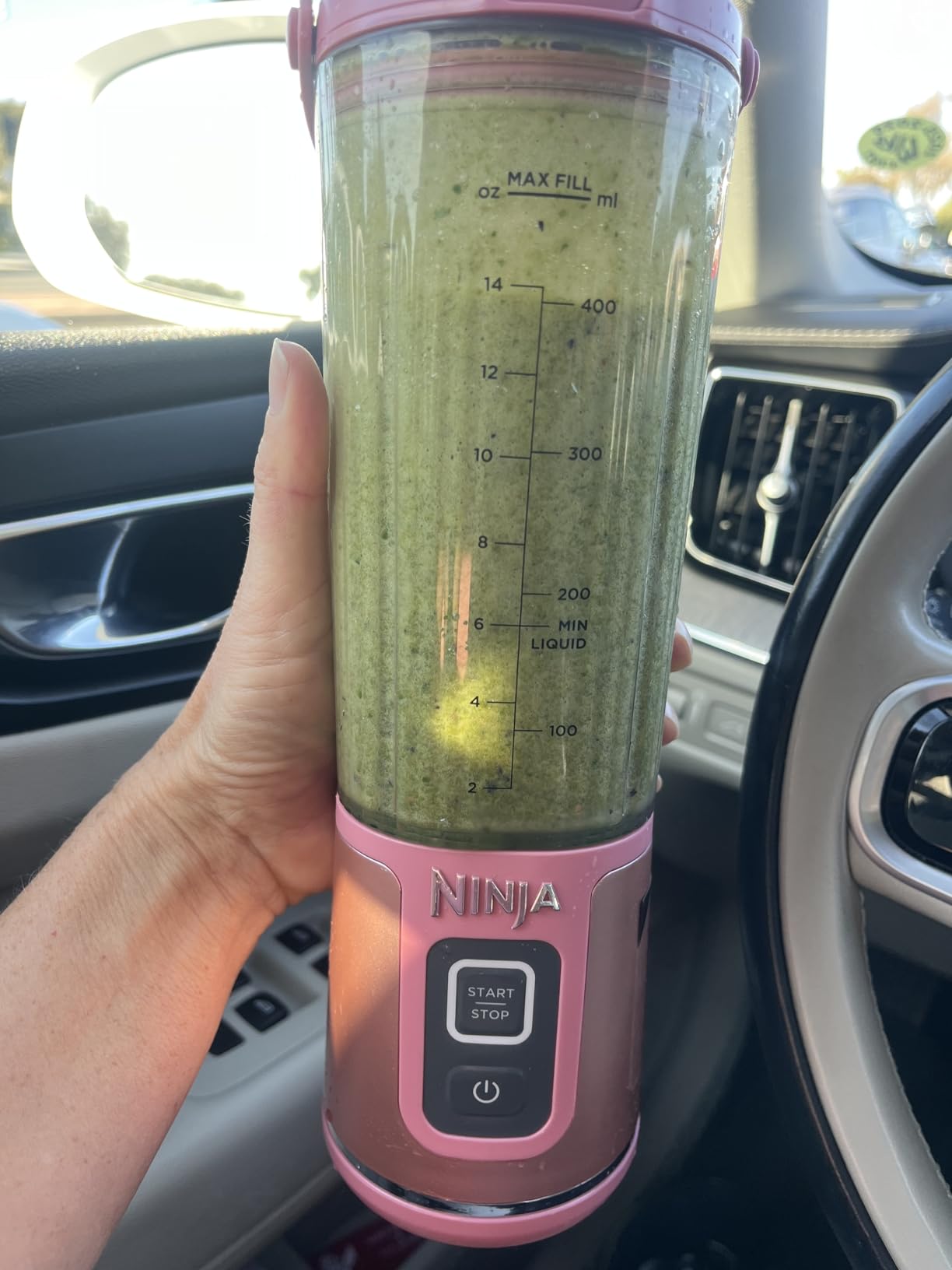 Ninja BC151NV Blast Portable Blender, Cordless, 18oz. Vessel, Personal Blender-for Shakes & Smoothies, BPA Free, Leakproof-Lid & Sip Spout, USB-C Rechargeable, Dishwasher Safe Parts, Denim Blue customer photo 1