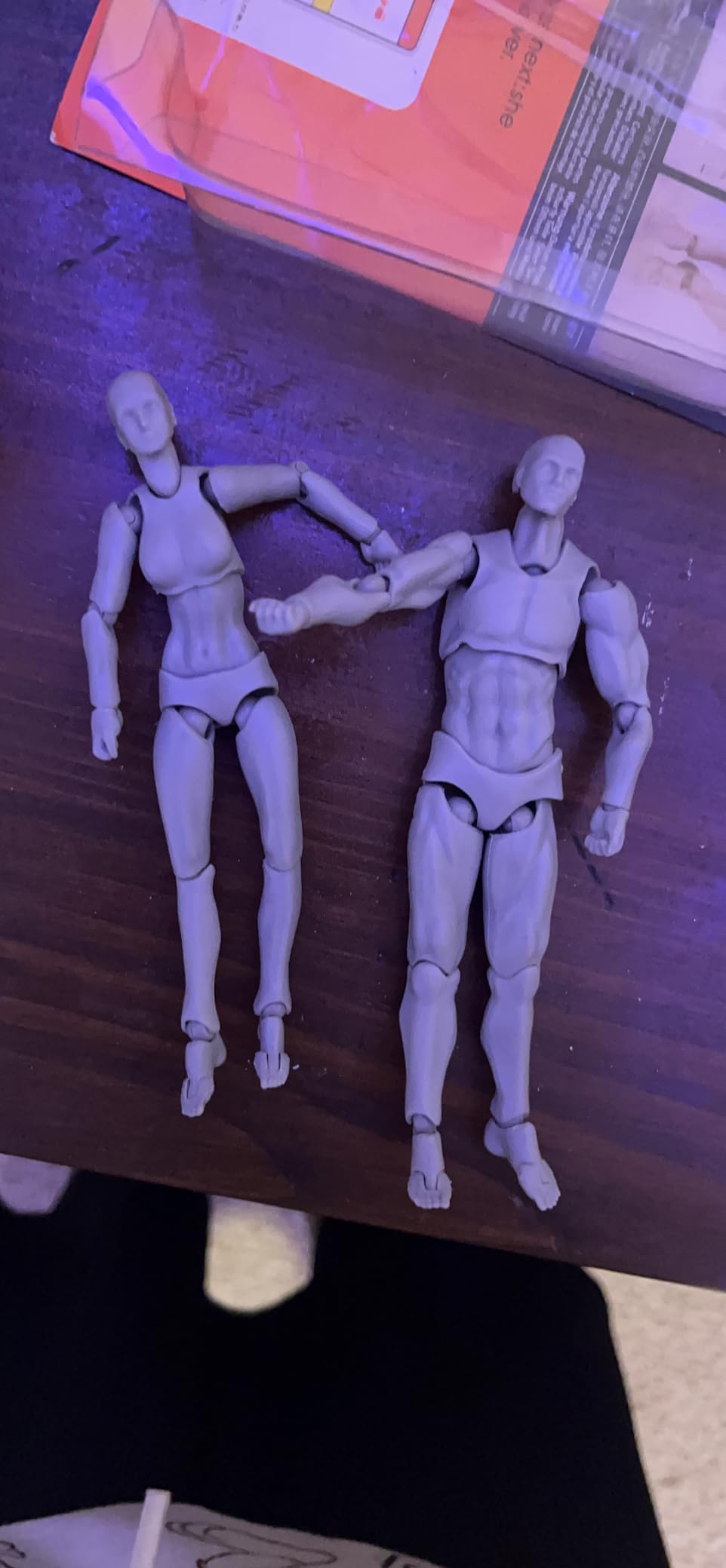 Body Kun Artist Manikin Figure Drawing Supplies Drawing Tools, Mannequin For Artists Drawing Figures Model for Sketching, Painting, Artists Male (Grey) customer photo 2