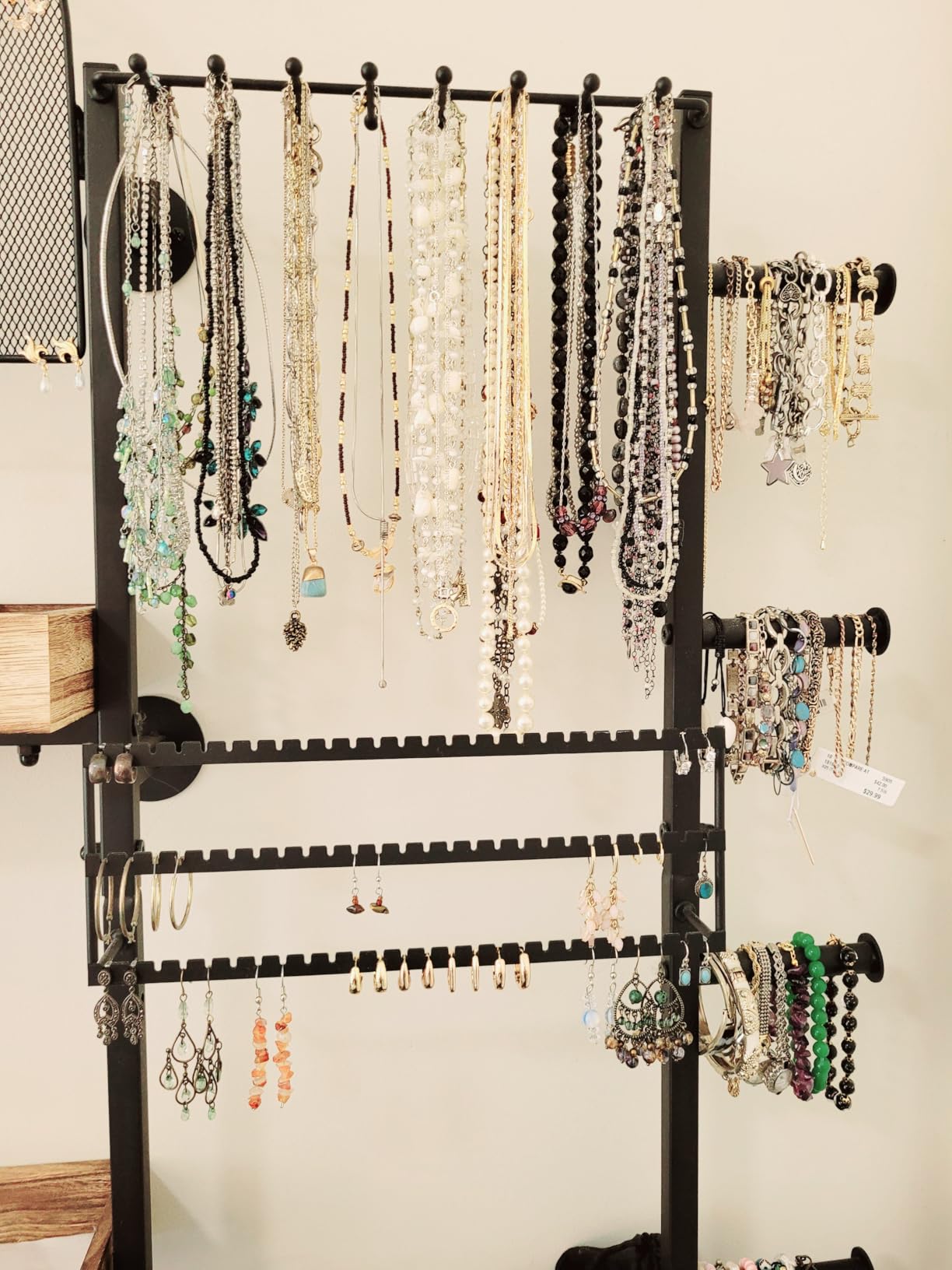 Keebofly Large Jewelry Organizer - Big Wall Mount Hanging Jewelry Holder Display for Earrings, Rings, Necklaces, Bracelets, Makeup, Perfume & Watches customer photo 2