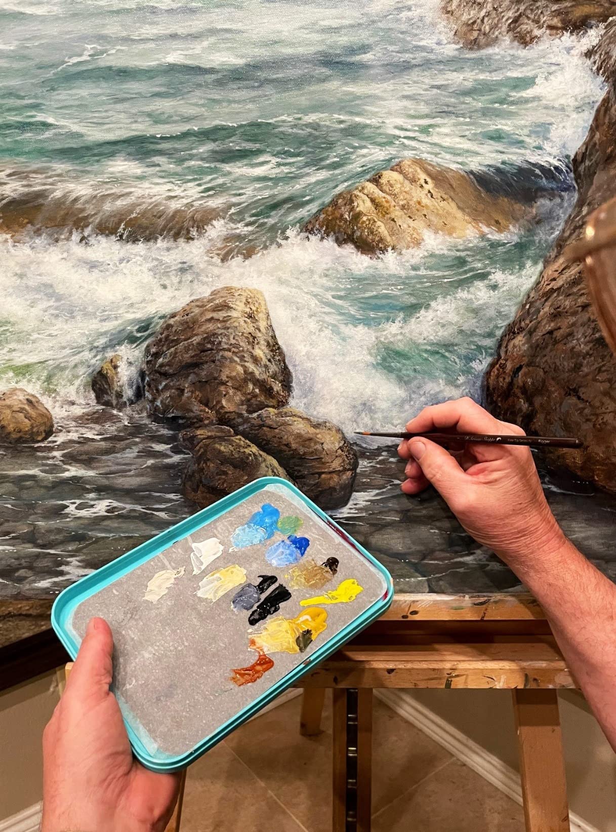 WetNDri Wet Pallet for Miniature Painting. Stay Wet Palette for Acrylic Paints, 100 Sheets, 2 Sponge Starter Kit customer photo 1
