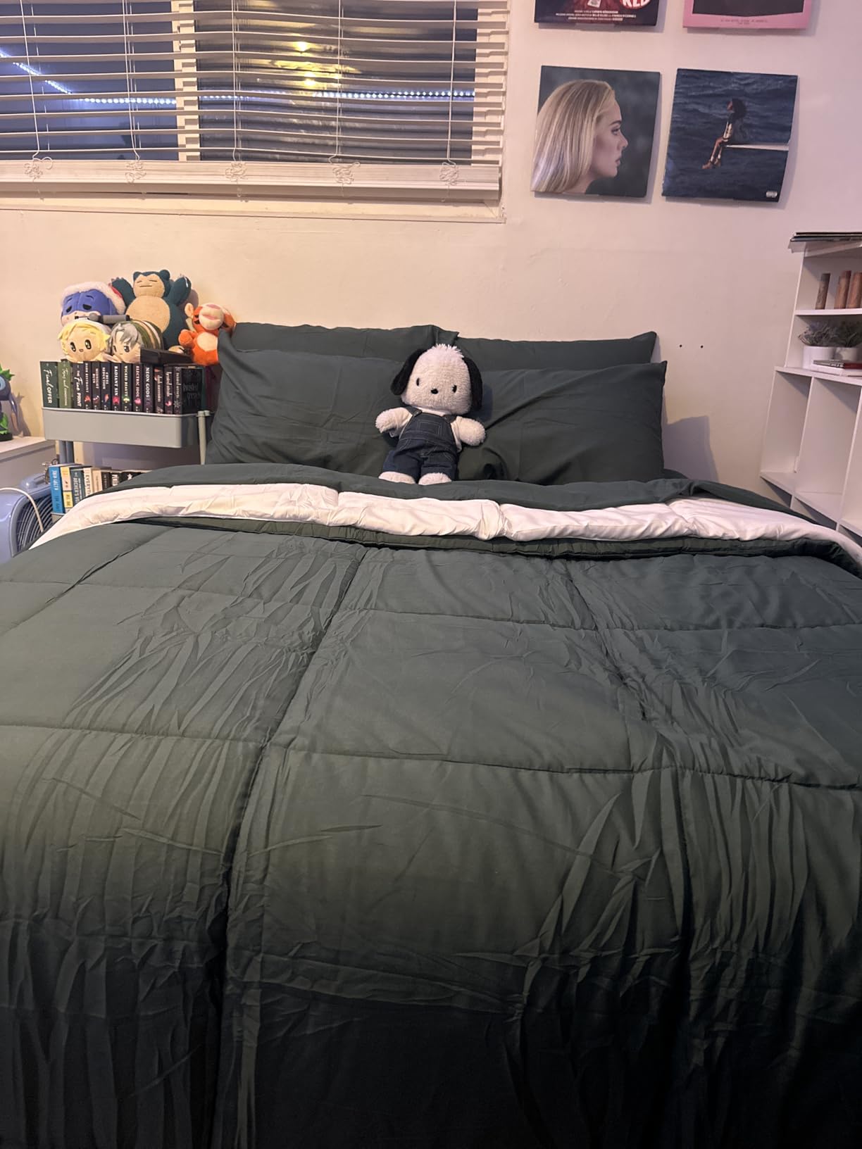 CozyLux Queen Comforter Set Black, 7 Pieces Bed in a Bag, Black Comforter Queen Size, All Season Bedding Sets customer photo 1