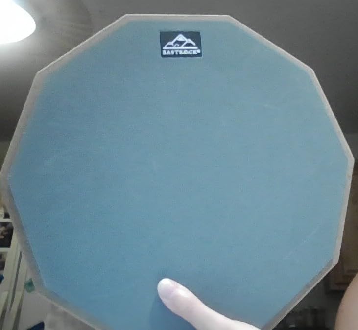 EASTROCK Practice Drum Pad, 8 Inches Double Sided Silent Drum Pad, Silicone Dumb Drum for Beginners, Black customer photo 1