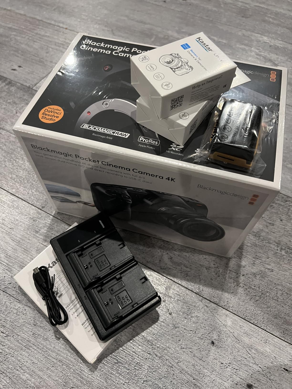 Blackmagic Design Pocket Cinema Camera 4K Power Bundle (CINECAMPOCHDMFT4K) - Includes Two (2) Additional LP-E6 Batteries, Dual Battery Charger, and SolidSignal Microfiber Cloth customer photo 2