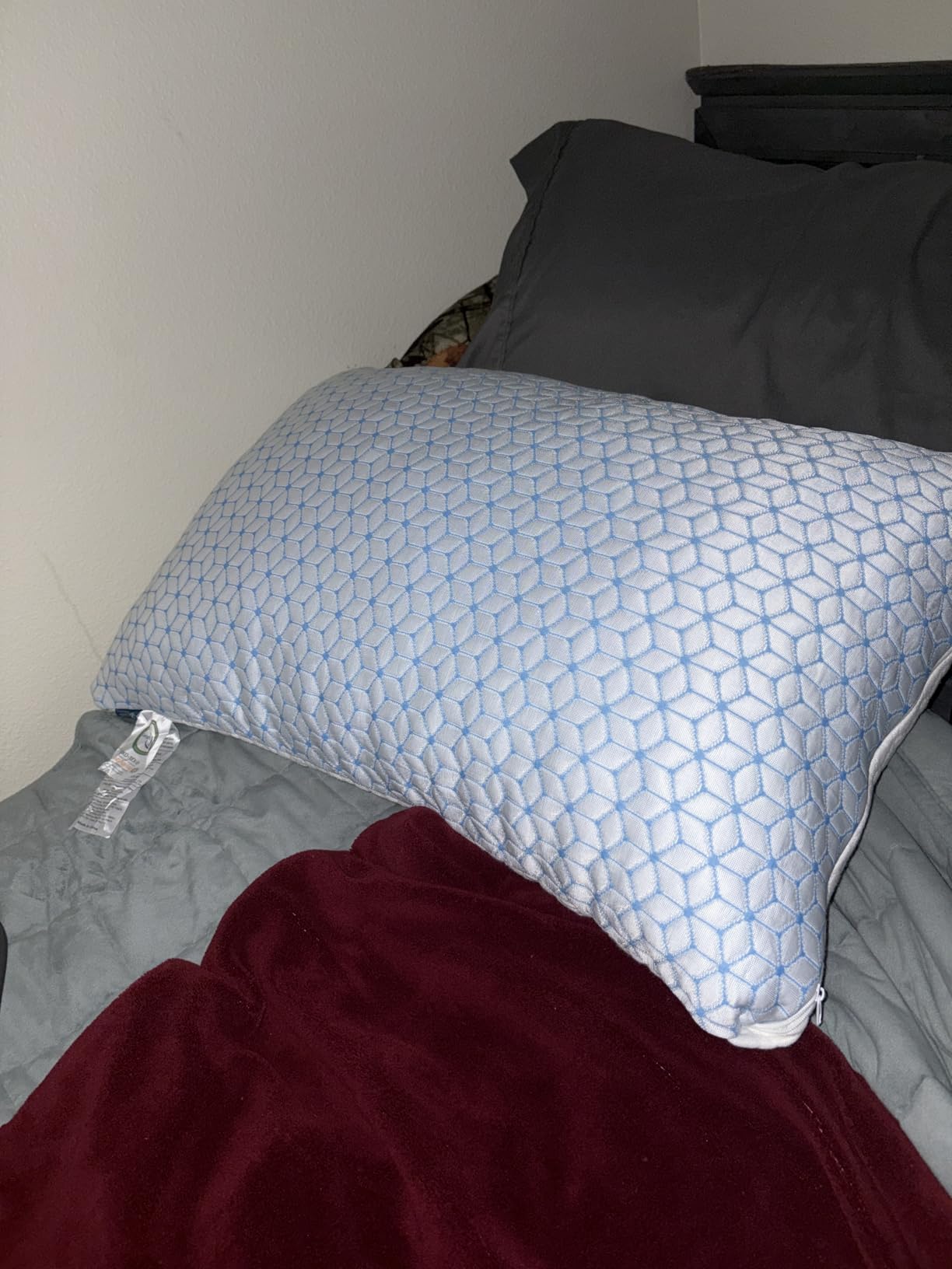 Shredded Memory Foam Pillows King Size Set of 2, Cooling Pillow Firm and Soft Adjustable for Side Back Stomach Sleepers customer photo 1