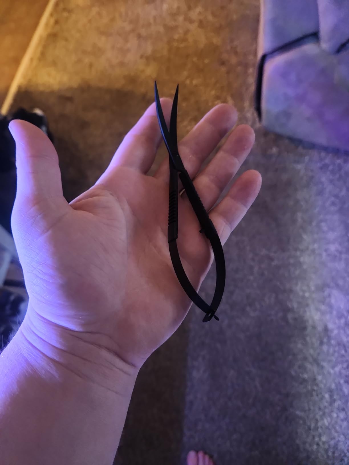 POPETPOP 6.1 Inch Curved Aquarium Scissors Water Grass Shears Spring-Loaded Precision Pinch Action for Aquascaping and Small Plant Trimming customer photo 1