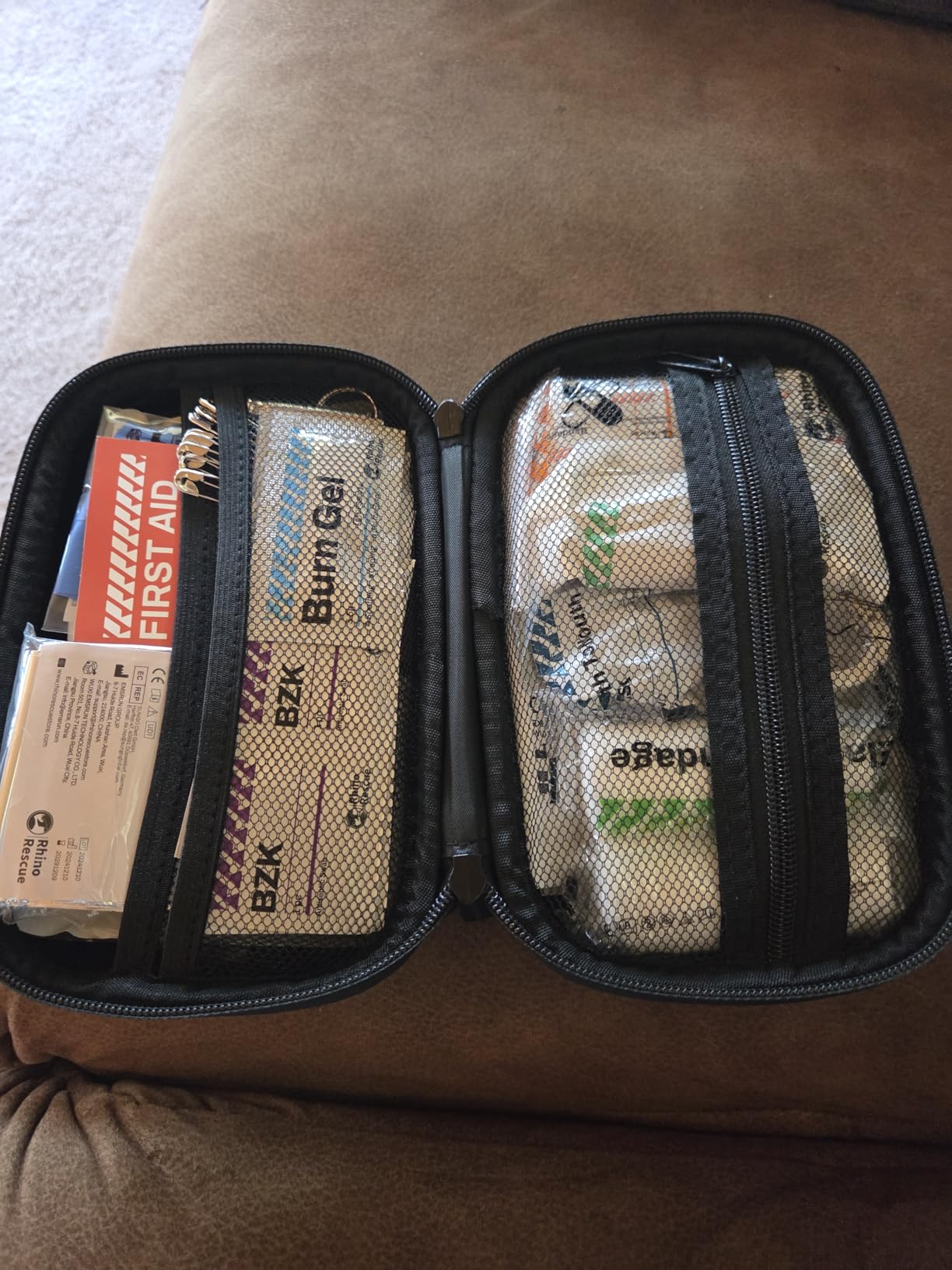 RHINO RESCUE EVA First Aid Kit, Small Waterproof Emergency Hiking First Aid Kit for Backpacking, Medical Kit for Travel, Home, Car, College Dorm Room, Camping, Boat, Back to School (Red) customer photo 2