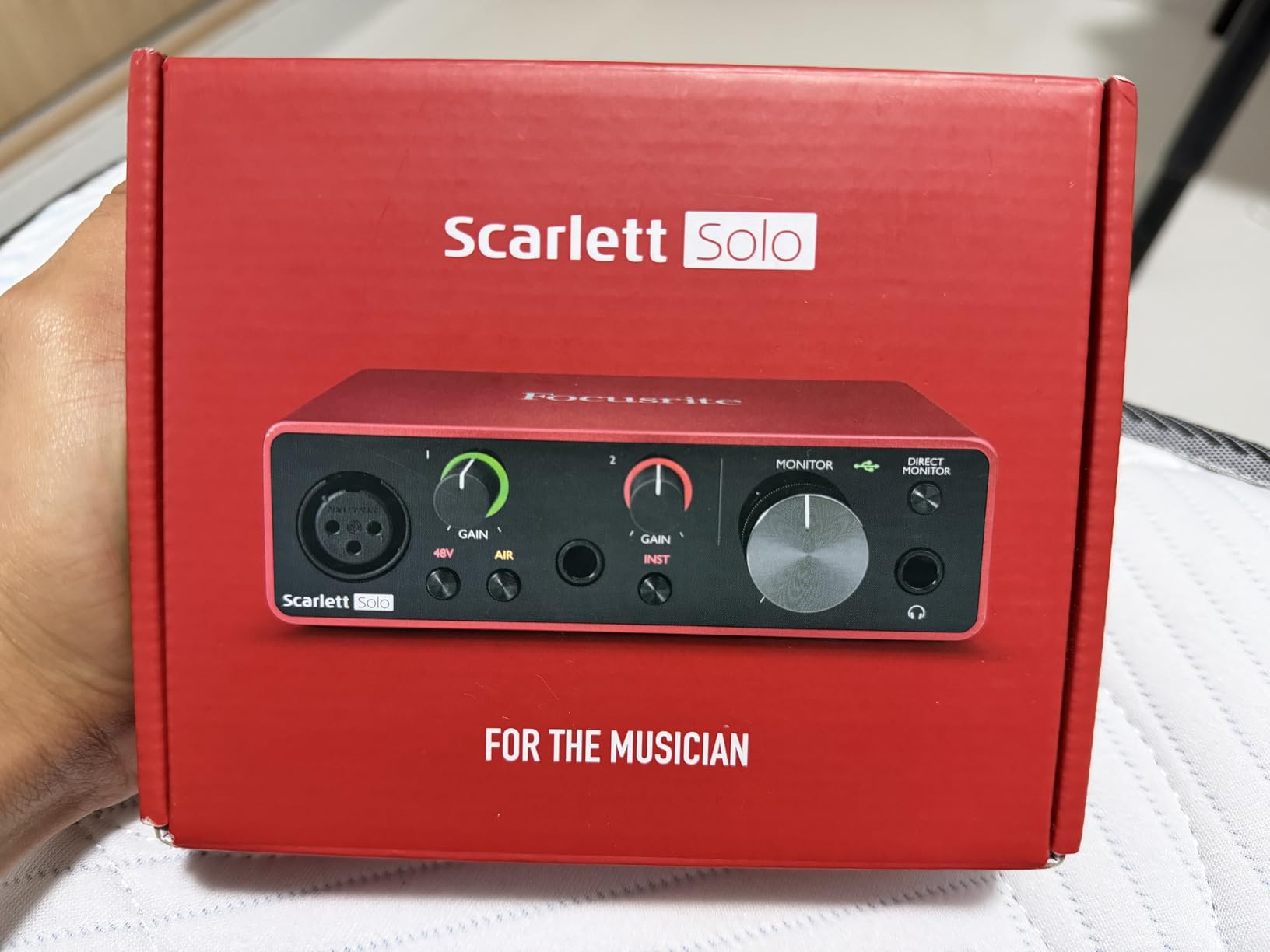 Focusrite Scarlett Solo Studio 4th Gen USB Audio Interface Bundle for the Songwriter, Guitarist or Vocalist with Condenser Microphone and Headphones for Recording, Songwriting, and Podcasting customer photo 2