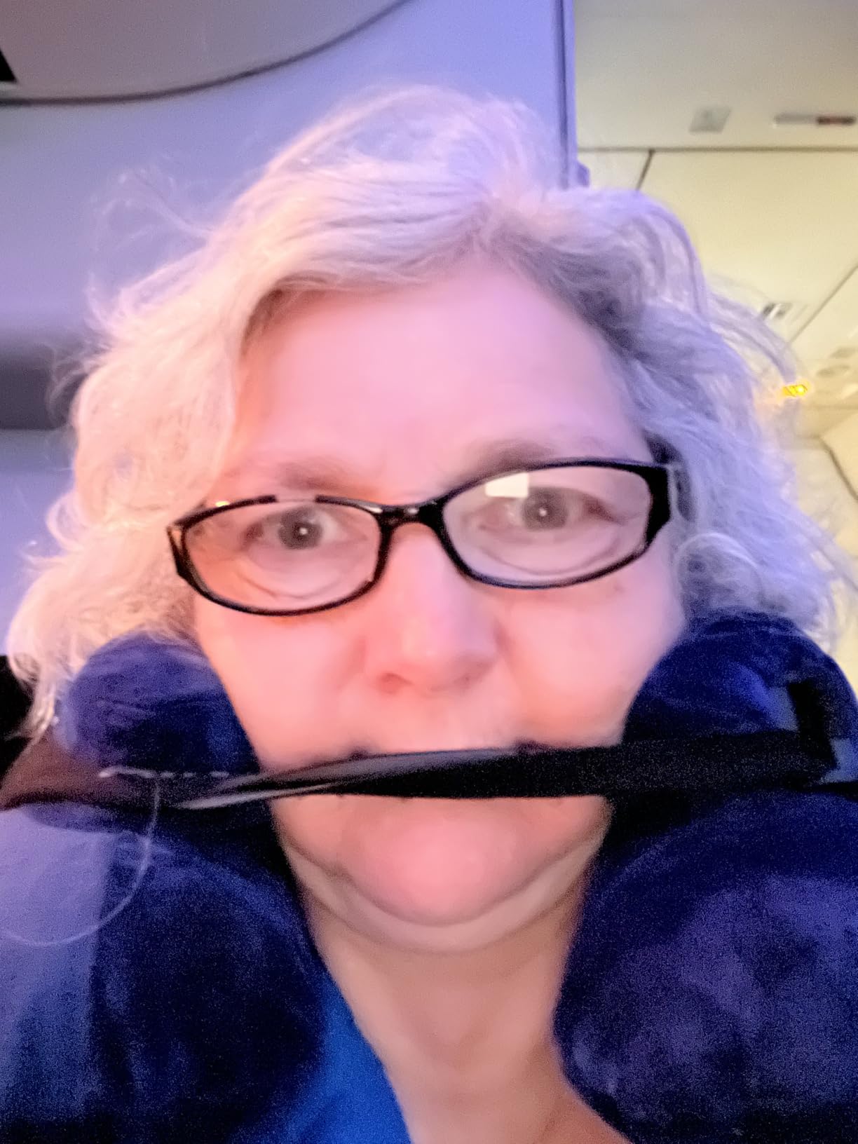 Cabeau Inflatable Travel Pillow - Air TNE - Adjustable, Lightweight, and Supportive for Sleeping on Airplanes, Trains, and Cars- Customized Fit and Compact Carrying Case (Royal Blue) customer photo 2