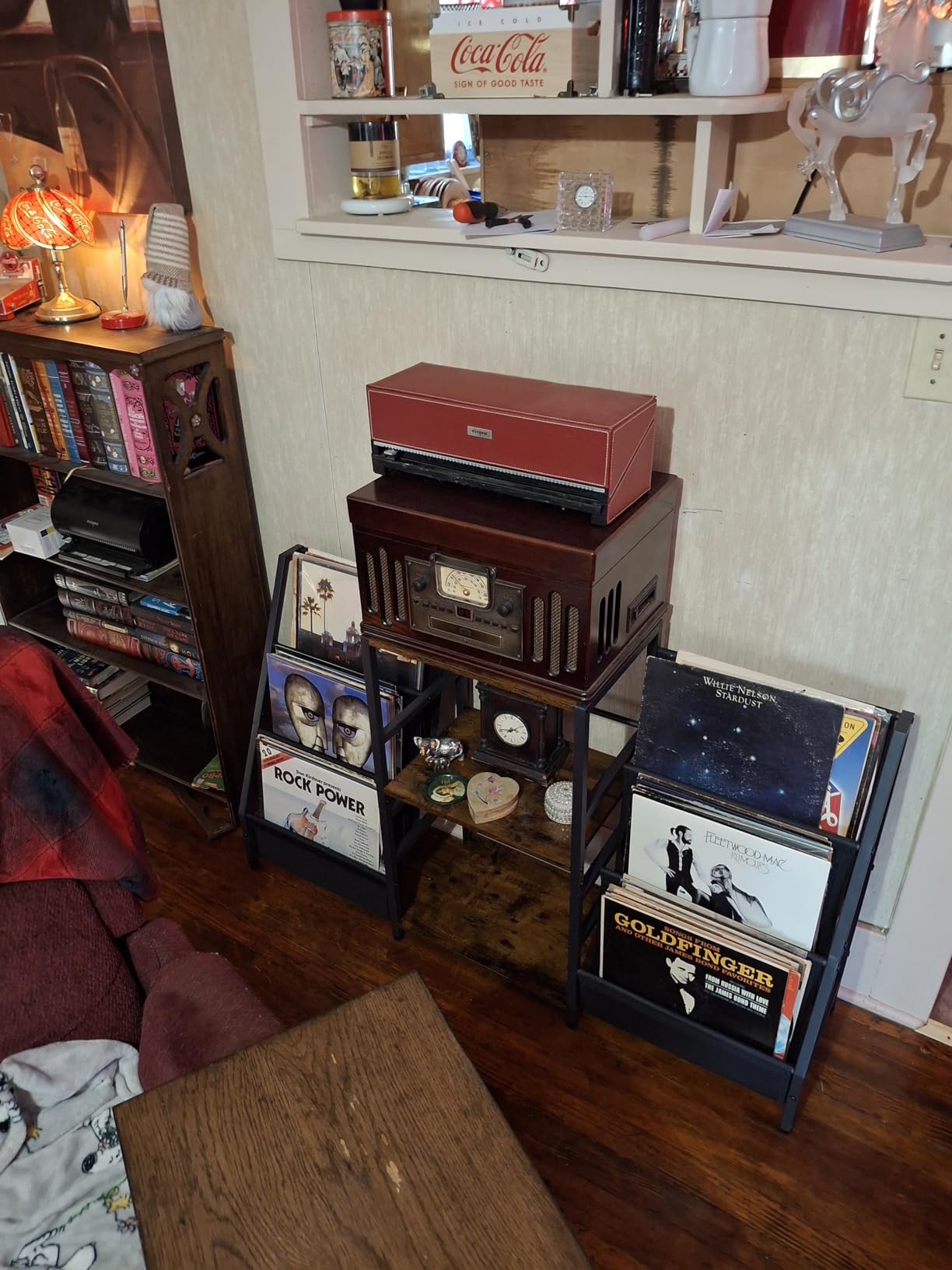 Record Player Stand with Vinyl Storage, Record Player Table with Vinyl Record Storage Up to 280 Albums, Turntable Stand with Record Holder Display Shelf, Record Cabinet for Media Stereo Audio customer photo 2