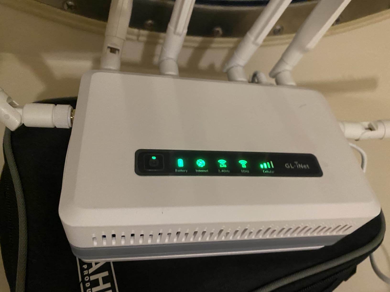 GL.iNet GL-XE3000 (Puli AX) 5G Router with Dual SIM Card Slot, Wi-Fi 6 Cellular Routers, Built-in Battery, Multi-WAN, VPN, OpenWrt, Secure 5G Router for Office, Retail, Events, Business customer photo 1