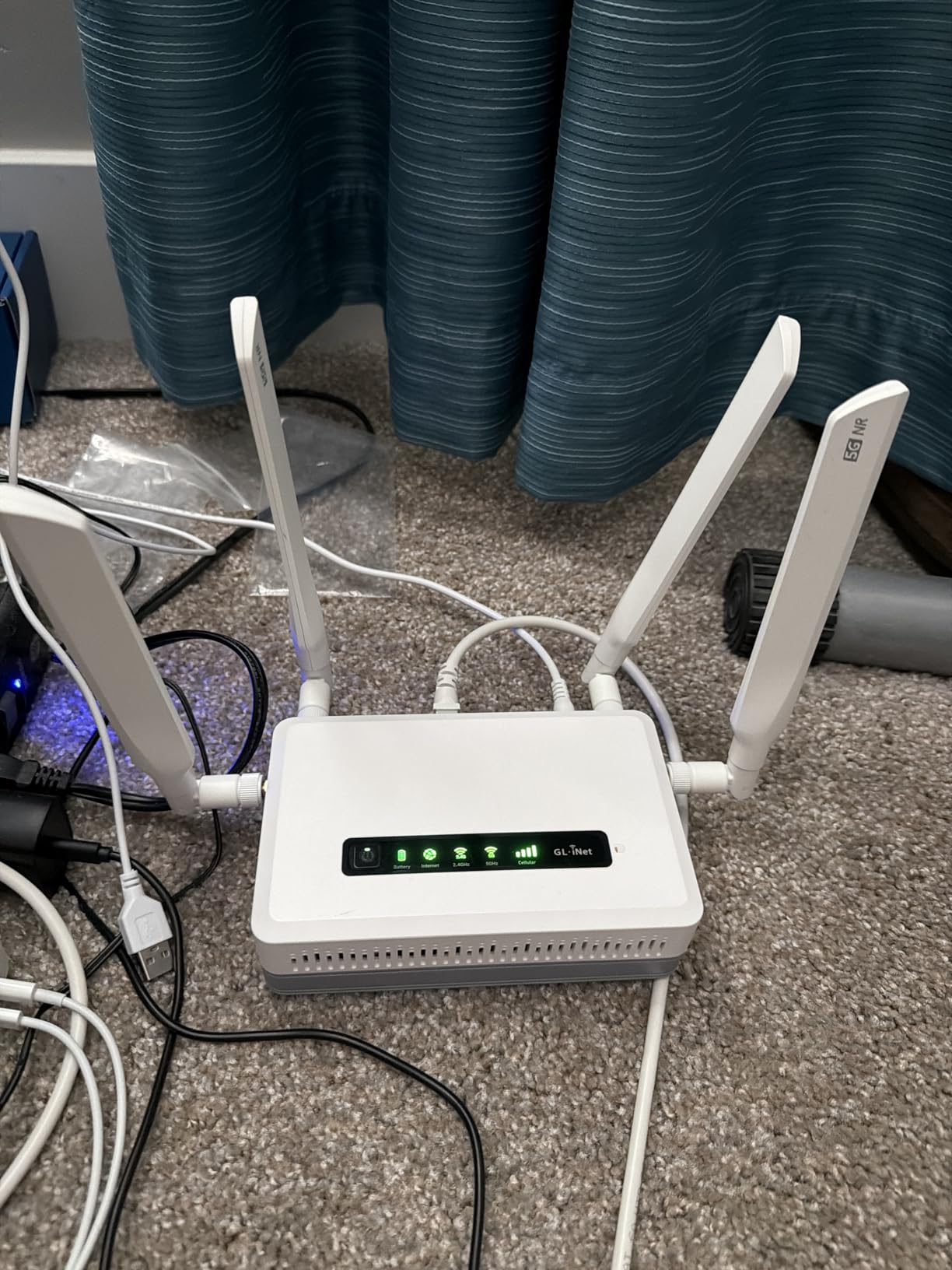 GL.iNet GL-XE3000 (Puli AX) 5G Router with Dual SIM Card Slot, Wi-Fi 6 Cellular Routers, Built-in Battery, Multi-WAN, VPN, OpenWrt, Secure 5G Router for Office, Retail, Events, Business customer photo 2