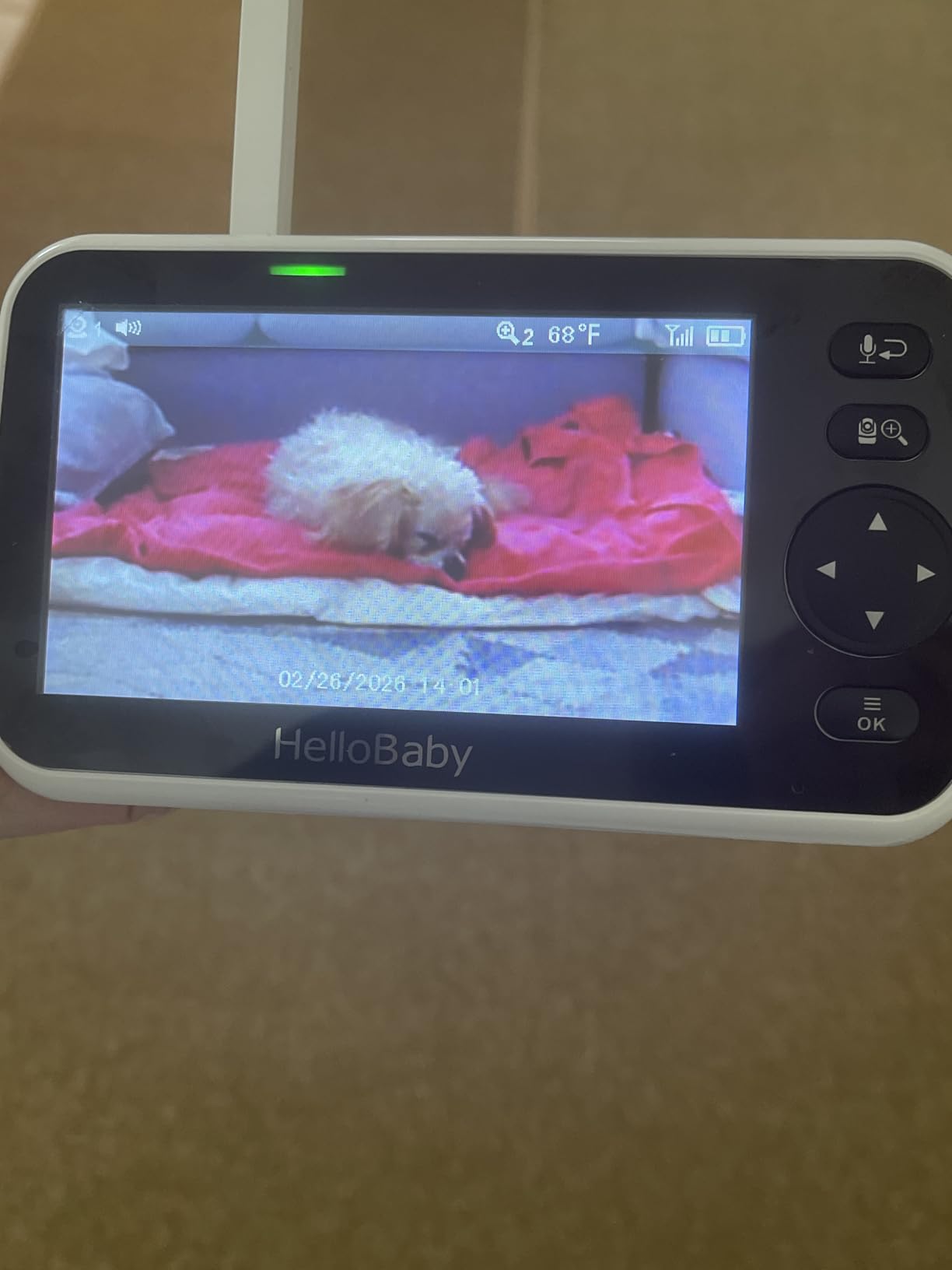 HelloBaby Upgrade 5'' Baby Monitor with 30-Hour Battery, 2 Cameras Pan-Tilt-Zoom, 1000ft Range Video Audio Baby Monitor No WiFi, VOX, Night Vision, 2-Way Talk, 8 Lullabies and Temperature customer photo 1