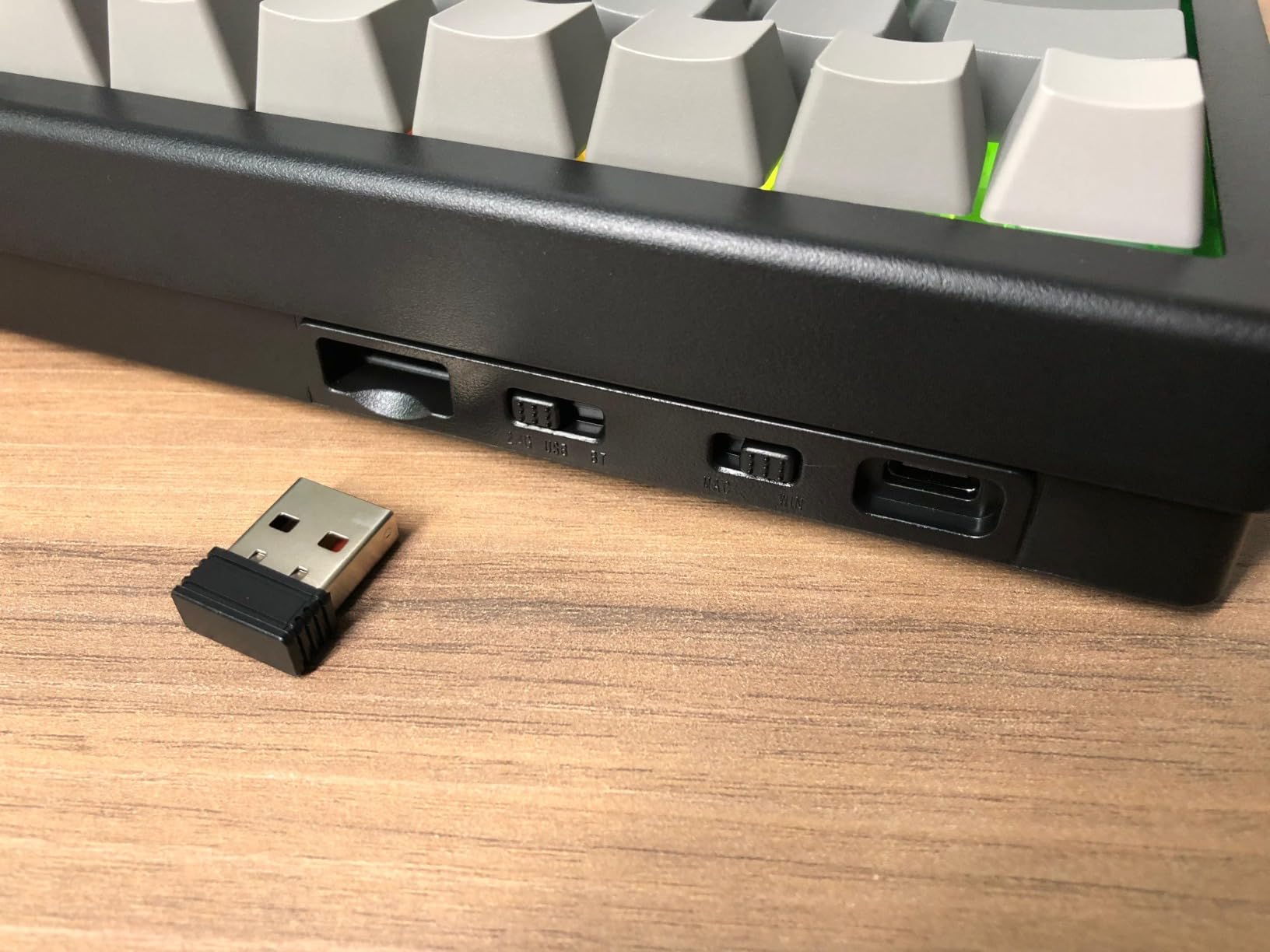 BOYI GMK67 65% Keyboard Kit,Hot Swap Gasket Mounted PCB Custom RGB Barebones Keyboard Wireless Tri-Mode BT5.0/2.4GHz/USB-C Wired Custom Gaming DIY Kit(Blue+Knob) customer photo 2