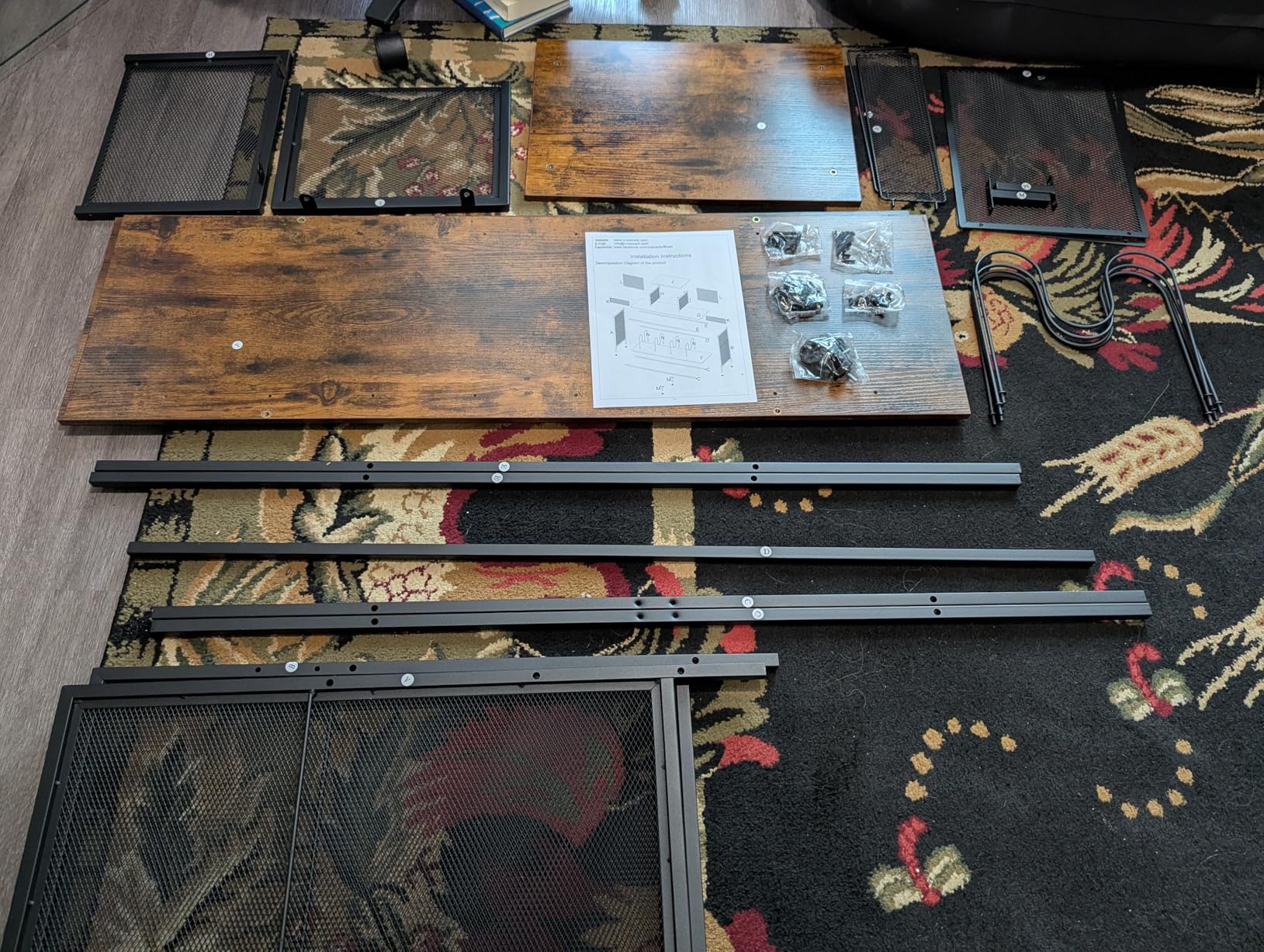Large Vintage Record Player Table with 4 Adjustable Dividers, Vinyl Record Storage Cabinet for Up to 350 Albums, Medieval Turntable Stand for Living Room, Bedroom (Patent Pending) customer photo 2