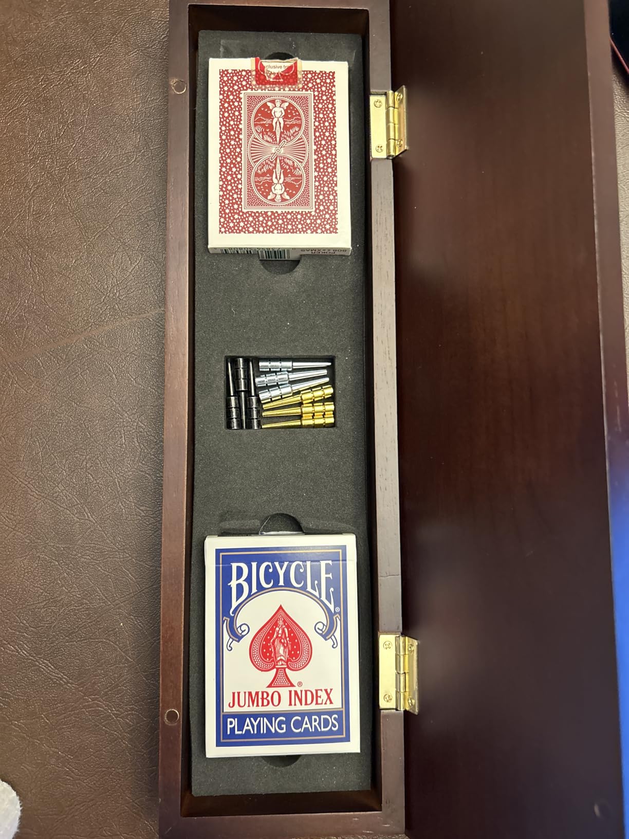 AMEROUS Wooden Cribbage Board Game Set with Magnetic Lock - Metal Pegs - 2 Playing Cards - Continuous 3 Track Board - Larger Storage Area, Travel Portable Cribbage Game Sets for Family customer photo 1