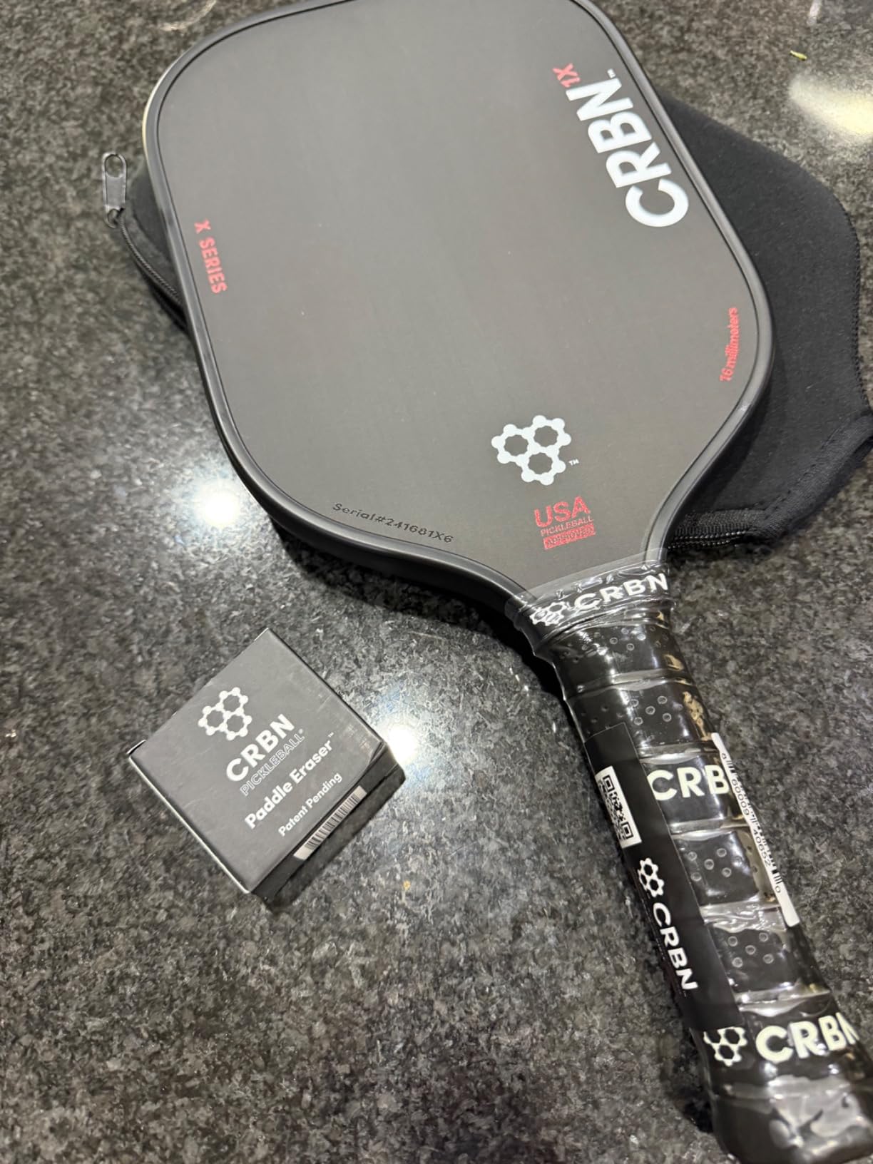 CRBN X Series Power Paddle - Carbon Fiber Pickleball Paddle with Foam Injected Edges for Expanded Sweet Spot customer photo 1