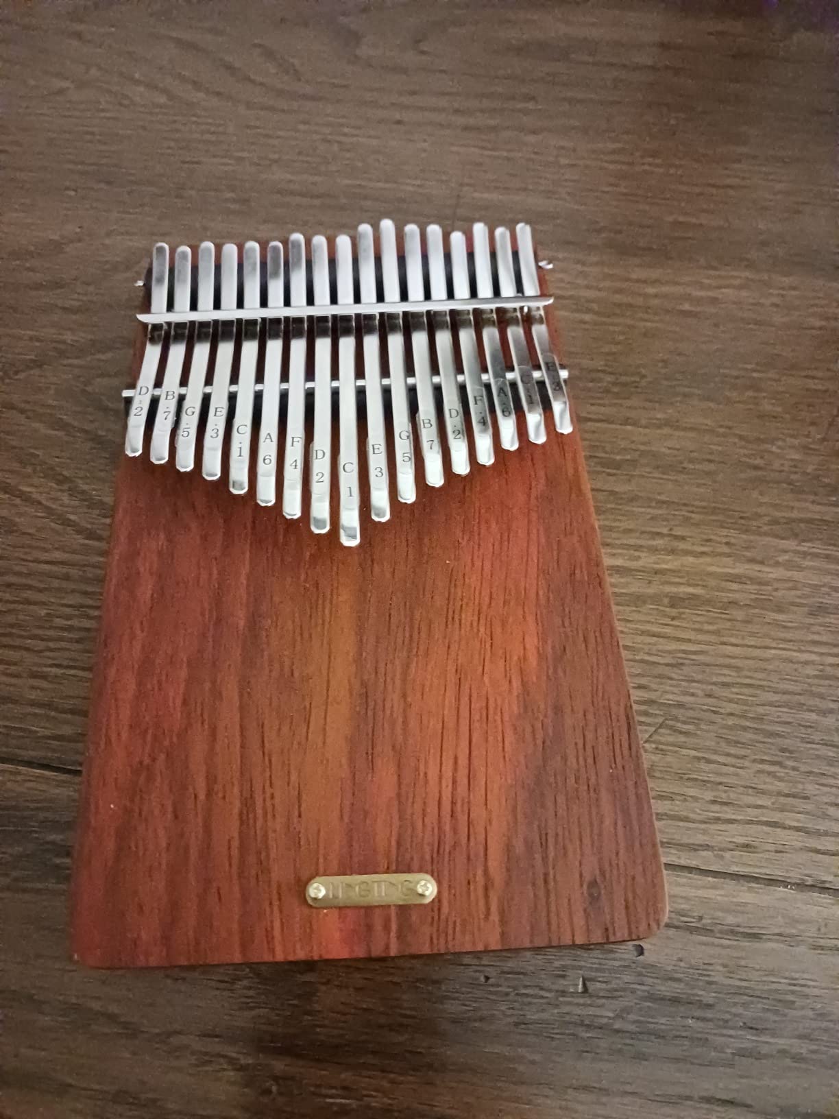 LingTing Kalimba 42 keys Solid Walnut Wood Thumb Piano Chromatic Mbira Finger Piano (LT-K42W, Moon Whisperer) customer photo 1