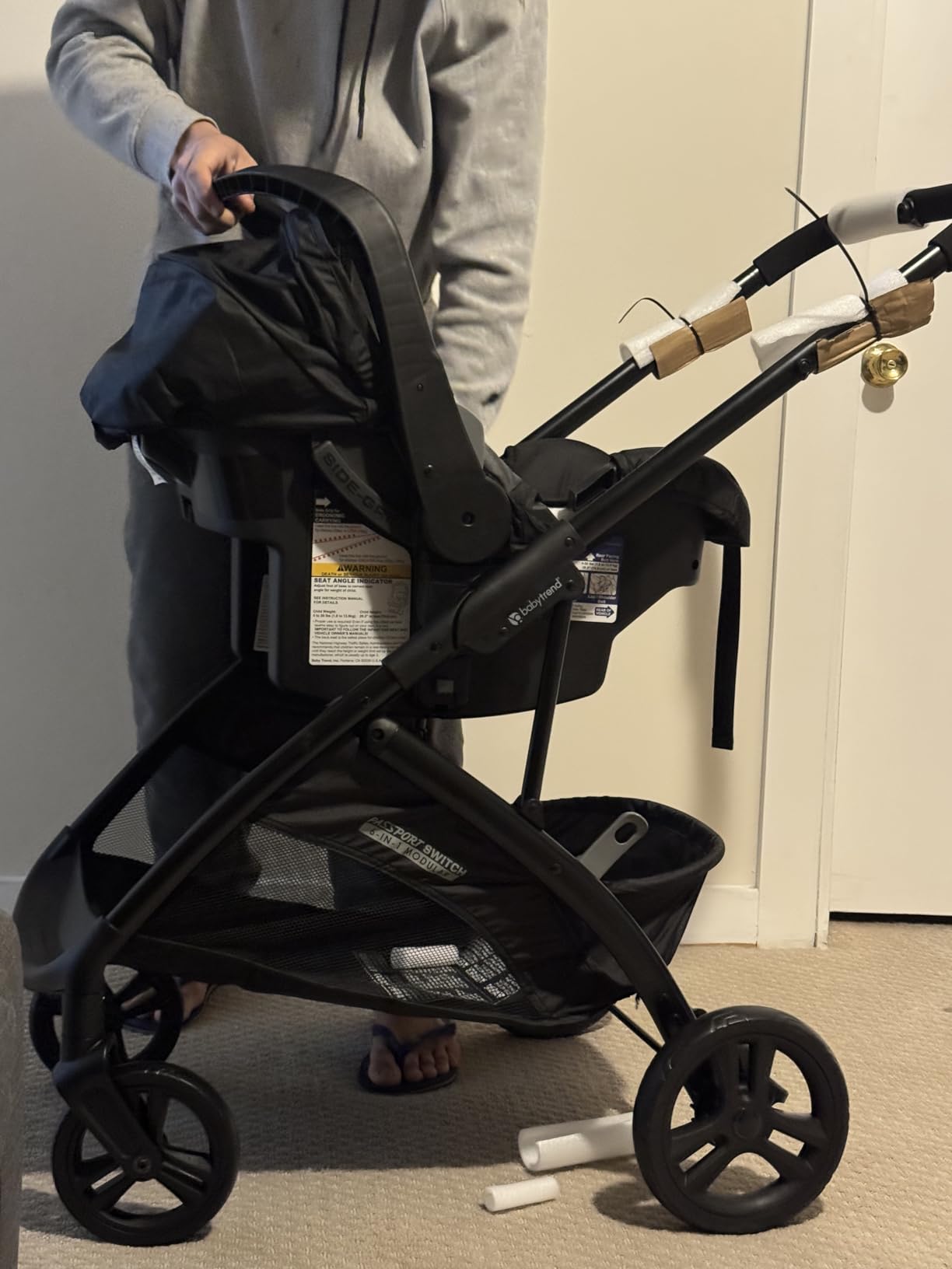 Baby Trend Passport Switch 6-in-1 Modular Stroller Travel System with EZ-Lift Plus Infant Car Seat, Dash Black customer photo 2
