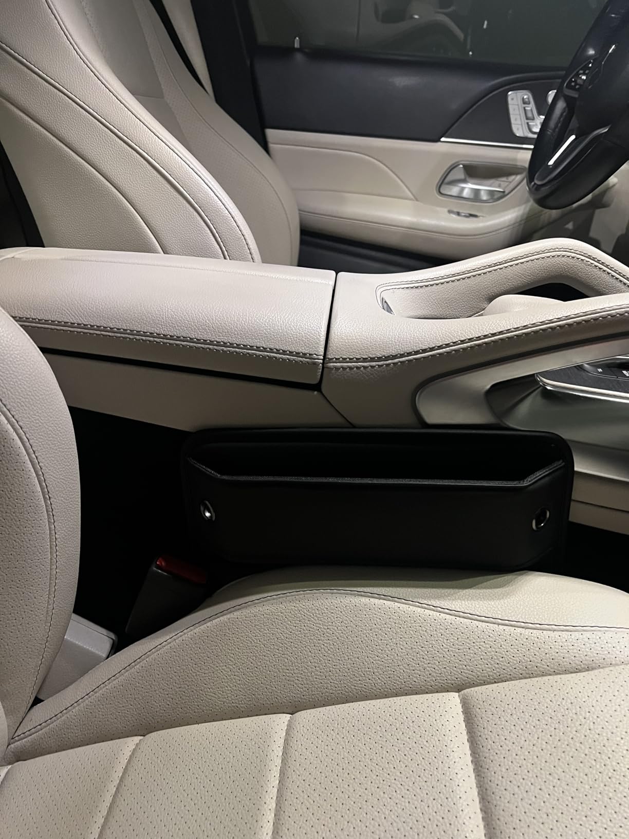 Premium Leather Car Seat Gap Filler Organizer (0.2