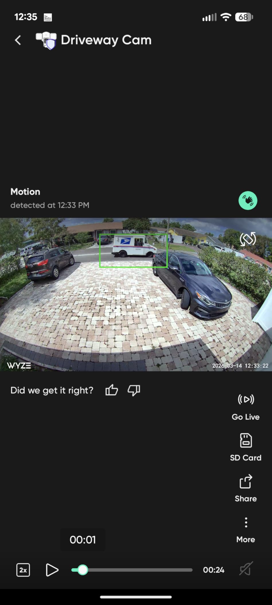 Wyze Floodlight Camera v2, Security Camera Outdoor, 2K HD with Color Night Vision, 2800-Lumen LEDs, 160° Wide View, 105dB Siren, Works with Alexa & Google Assistant customer photo 1