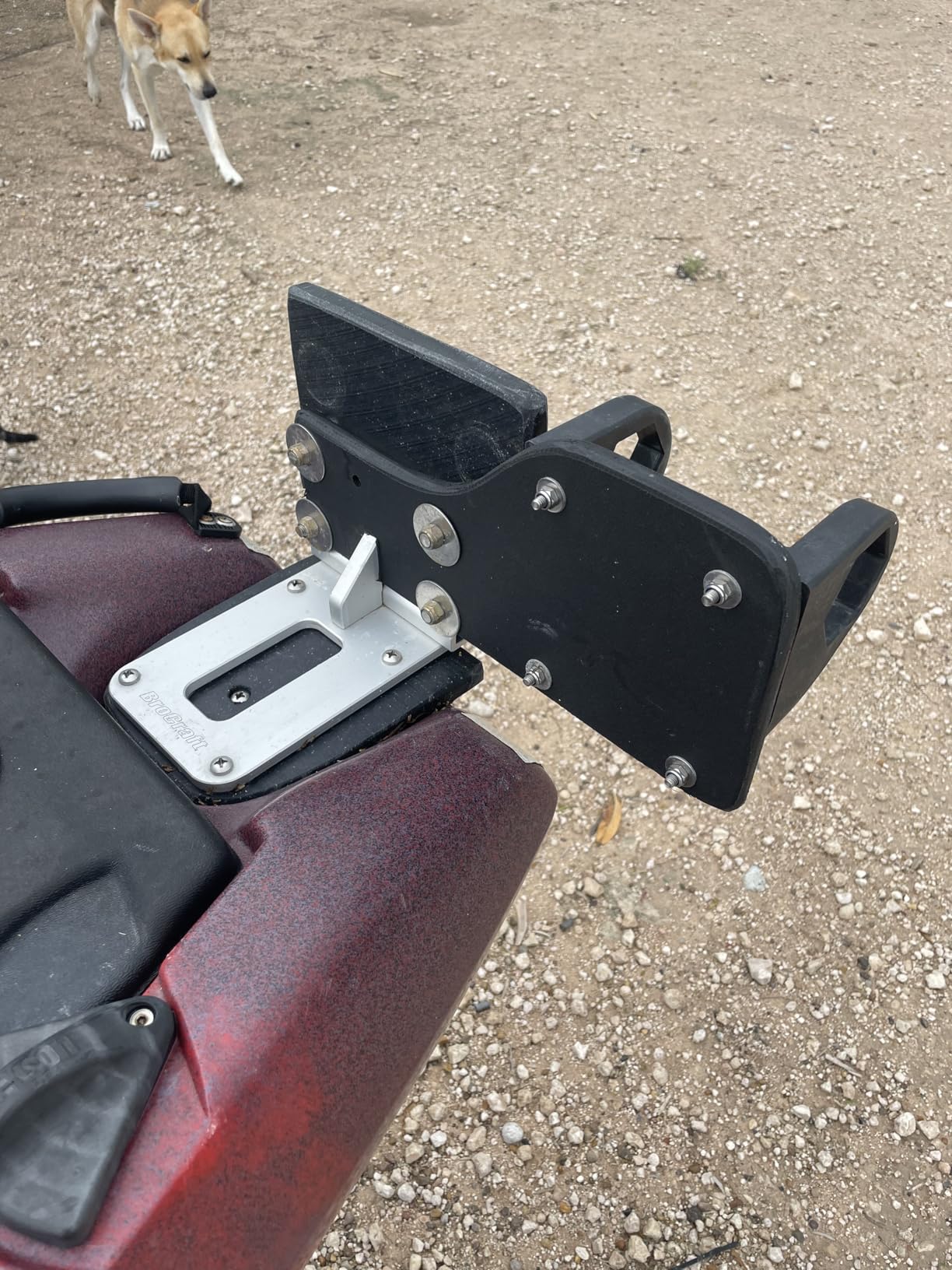 Universal Transom Trolling Motor Mount for Kayaks/Kayak Motor Mount, Universal Fit for Any Boat with A Flat Stern, For Electric Trolling Motors Only customer photo 1