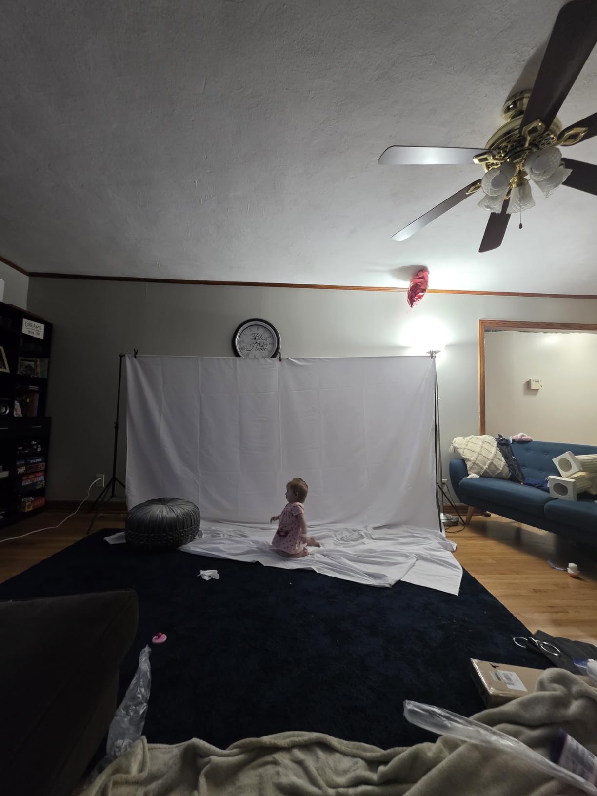 LINCO Backdrop Stand for Parties Kit 10x7 ft Adjustable Back Drop Photography Studio Photo Background Support System with Clamps, Sand Bag, Carrying Bag 4172 customer photo 1