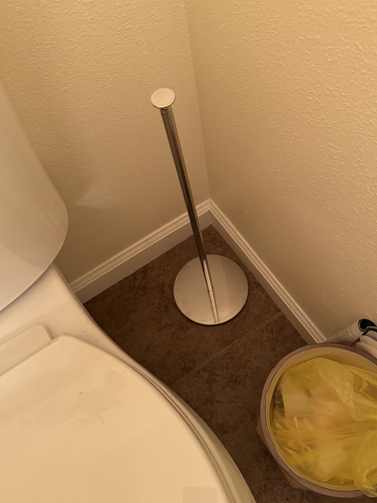 Toilet Paper Holder Stand(with Reserve Function), Free-Standing Spare Rolls Storage Holder, Stainless Steel, Modern Design customer photo 2