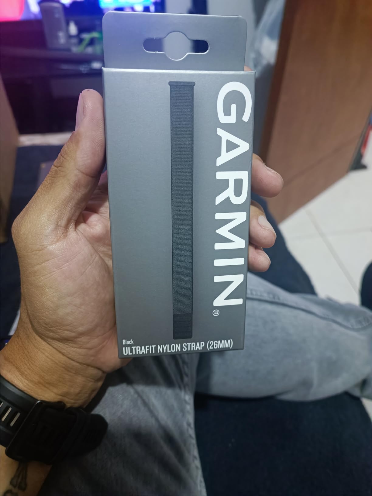 Garmin UltraFit Nylon Strap (26 mm) - Black customer photo 2