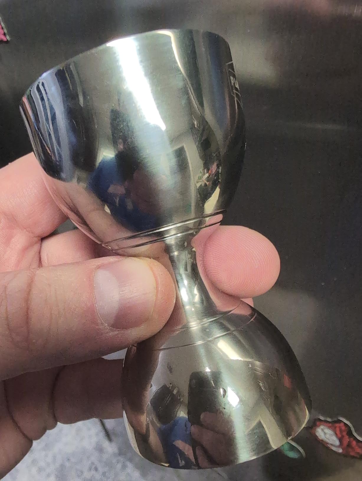 Cocktail Measuring Jigger, Shot Measure Double Jigger with Measurements inside, Bar Jigger Liquor Alcohol Measuring, Bell Jigger for Bartending customer photo 2