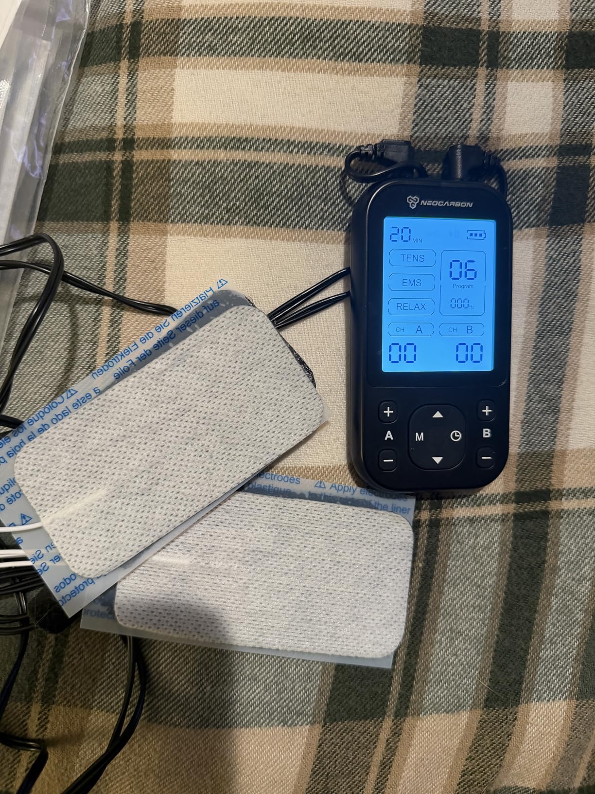 TENS Unit Muscle Stimulator Pro for Back Pain Relief, Shoulder Recovery and Physical Therapy, Electronic EMS Massager Machine with PMS Pulse for Effective Shock Therapy, Red customer photo 1