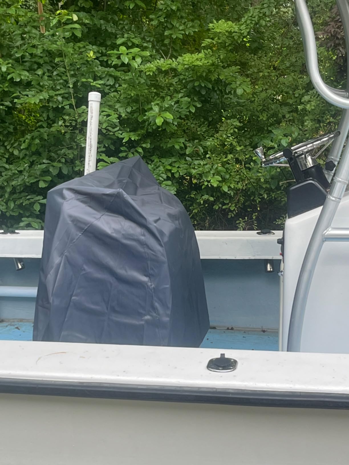 600D Oxford Cloth Boat Seat Cover, Waterproof and Dustproof Boat Seat Cover, Drawstring Boat Cover Compatible with Various Benches, Chairs, Ottomans, Desks customer photo 1
