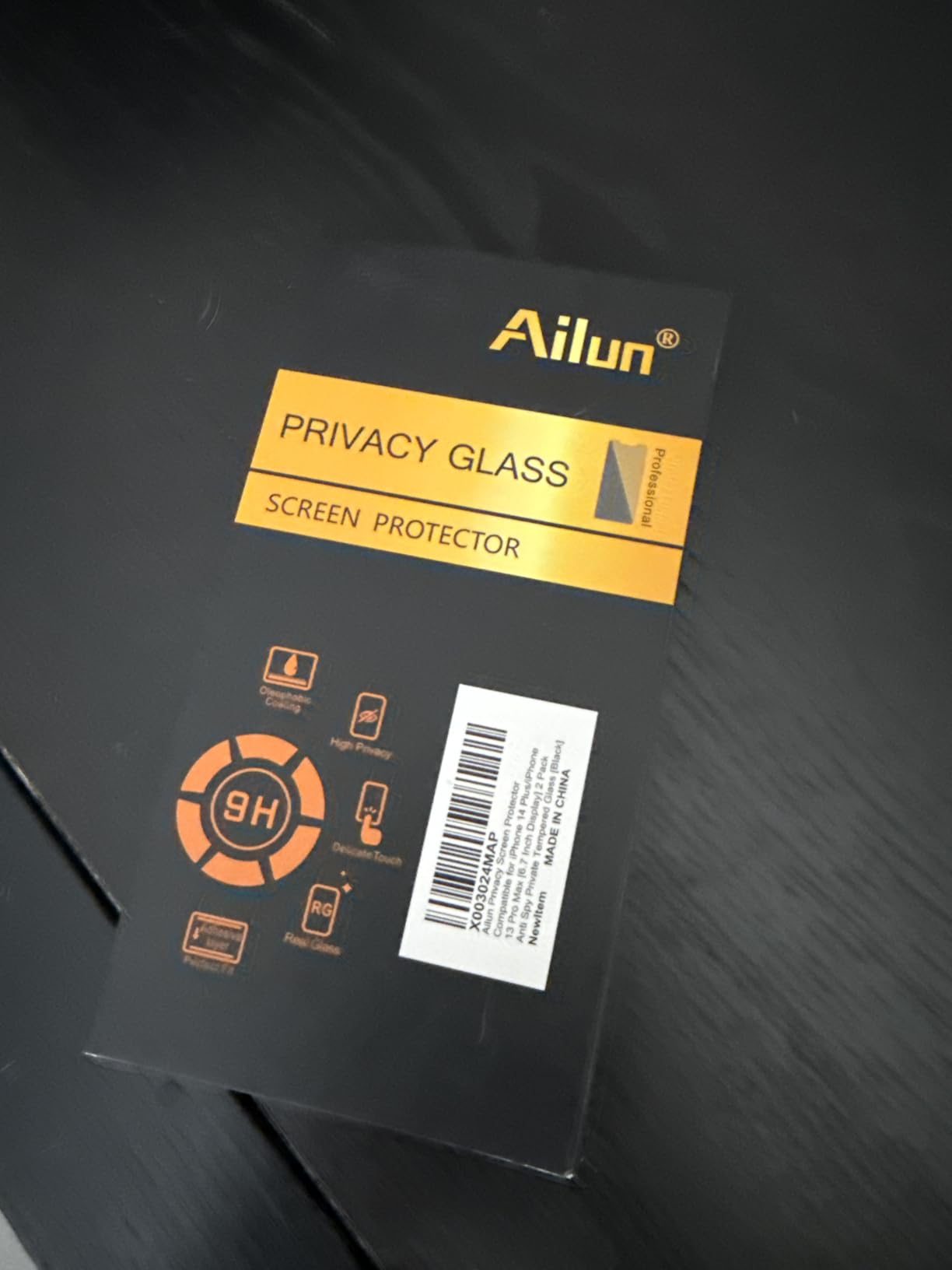 Ailun Privacy Screen Protector for iPhone 16 / iPhone 15 / iPhone 15 Pro [6.1 Inch] 3 Pack Anti Spy Private Tempered Glass Anti-Scratch Case Friendly [3 Pack][Not for iPhone 16 Pro 6.3 inch] customer photo 1