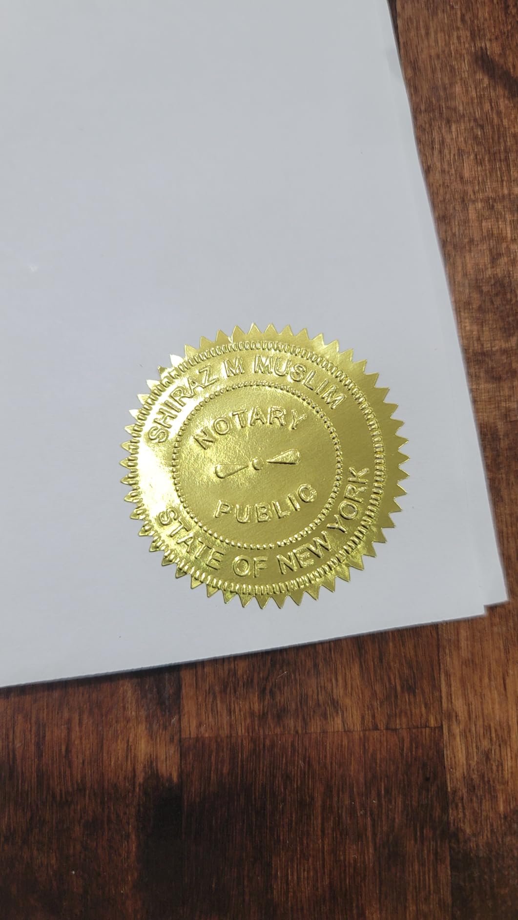 MaxMark Notary Seal Round Embosser for Florida State - Includes Gold Burst Seal Labels (50 Count) customer photo 1
