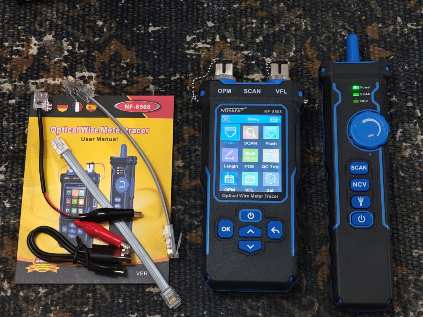 NOYAFA NF-8506 Network Cable Tester with IP Scan, TDR CAT5 CAT6 Ethernet Cable Tester, PoE PingTest, Network Rate Test, Port Flashing, Network Tester Cable Toner for RJ11 RJ45 customer photo 2