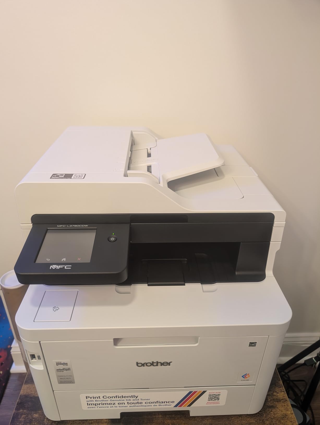 Brother MFC-L3780CDW Wireless Digital Color All-in-One Printer with Laser Quality Output, Single Pass Duplex Copy & Scan customer photo 1