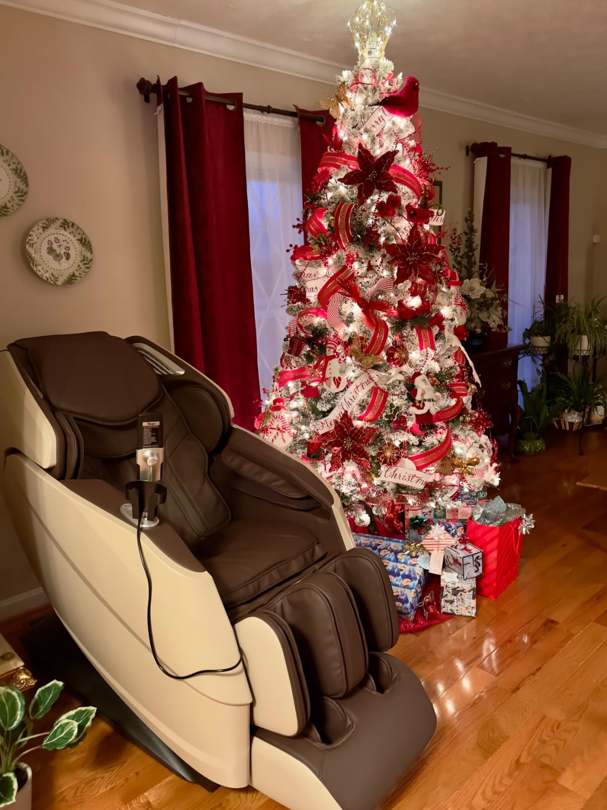 Titan Rejuv 4D l Full Body Massage Chair l Shiatsu Recliner l SL Track l Health Detection l Full Body Stretching l Heating Therapy l 3 Stage Zero Gravity l Bluetooth Speaker (Brown) customer photo 4