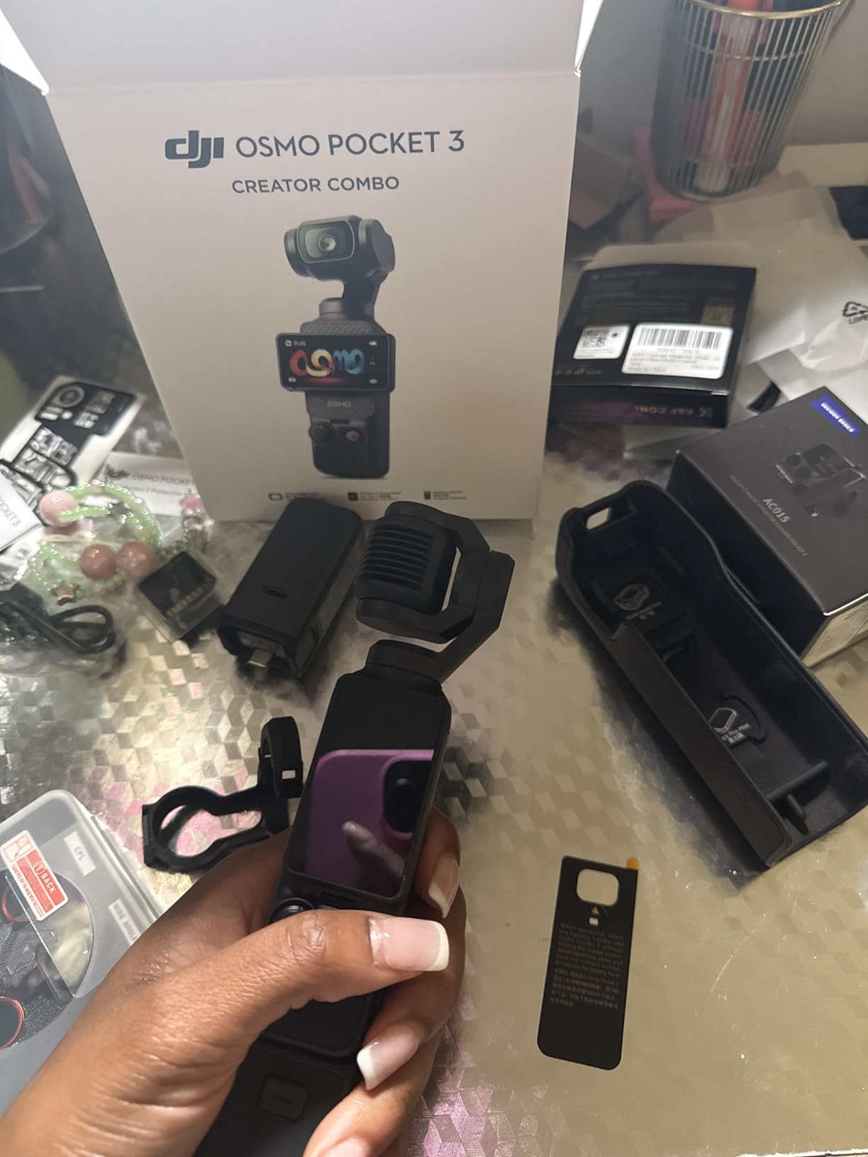 DJI Osmo Pocket 3 Creator Combo, 1'' CMOS, 4K Resolution/120fps Vlog Camera, 3-Axis Stabilization, Face/Object Tracking, Mic Included for Clear Sound, Digital Camera for YouTube customer photo 2