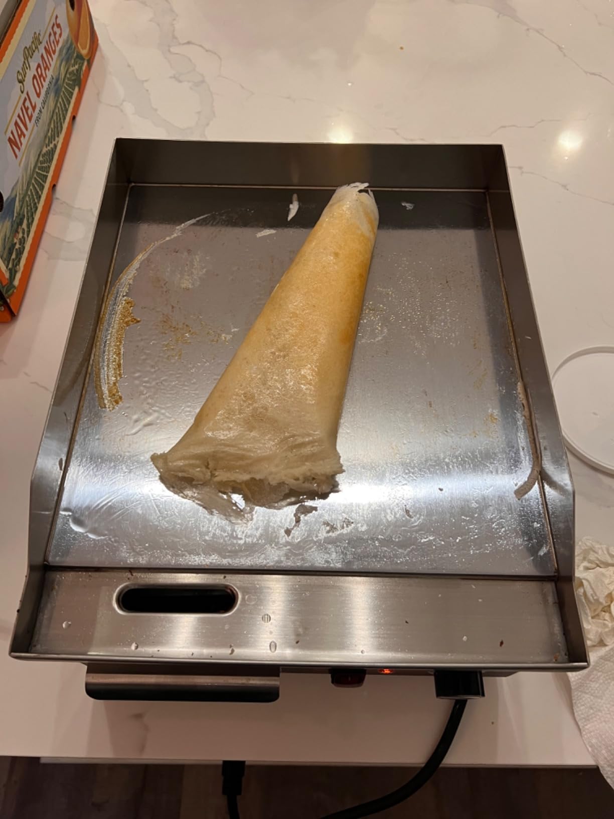 EGGKITPO Commercial Electric Griddle 29 Inch Large Countertop Griddle Non-Stick Flat Top Grill Stainless Steel Teppanyaki Griddle with Adjustable Temperature 90°F-575°F for Restaurant Use 240V 3500W customer photo 1