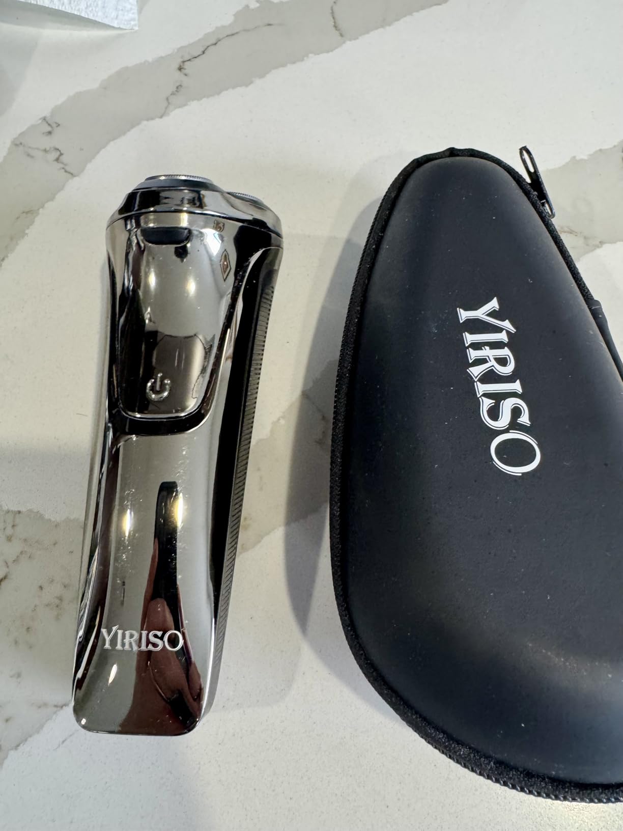 YIRISO Electric Razor for Men, 9000 RPM Smooth Rotary Shaver | 90Min Long-Lasting, 4D Floating Head, LCD Display, Sensitive Skin Suitable, IPX6 Waterproof, USB-C , Travel Lock& Travel Case customer photo 1