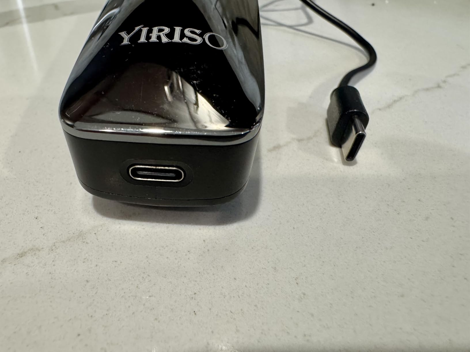 YIRISO Electric Razor for Men, 9000 RPM Smooth Rotary Shaver | 90Min Long-Lasting, 4D Floating Head, LCD Display, Sensitive Skin Suitable, IPX6 Waterproof, USB-C , Travel Lock& Travel Case customer photo 2