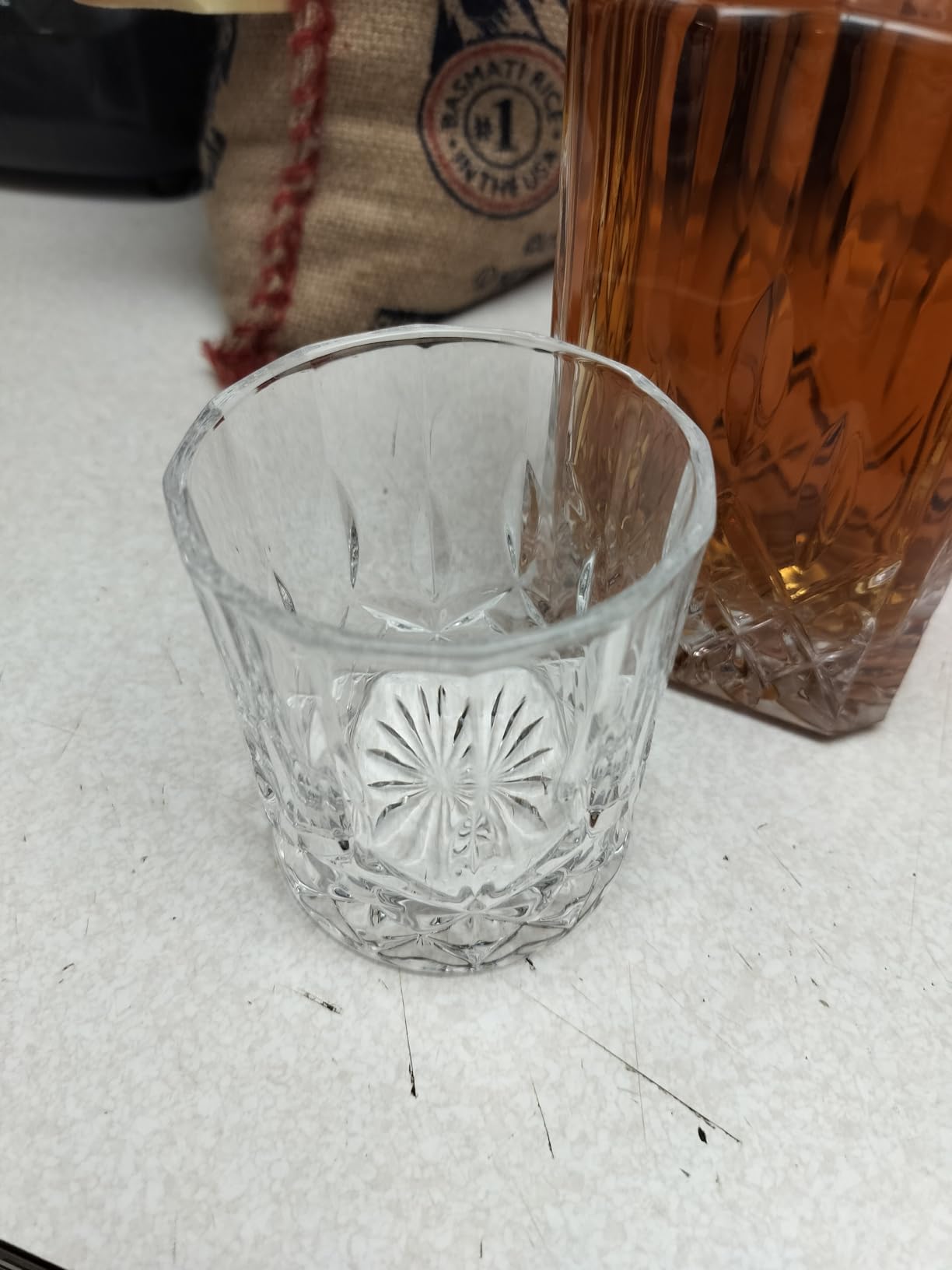 Whiskey Decanter Set for Men with 4 Drinking Glasses for Cognac, Bourbon, Rum, Scotch, Liquor Crystal Clear Decanter Sets House Warming Gifts New Home Whiskey Gifts for Men Dad Him customer photo 2