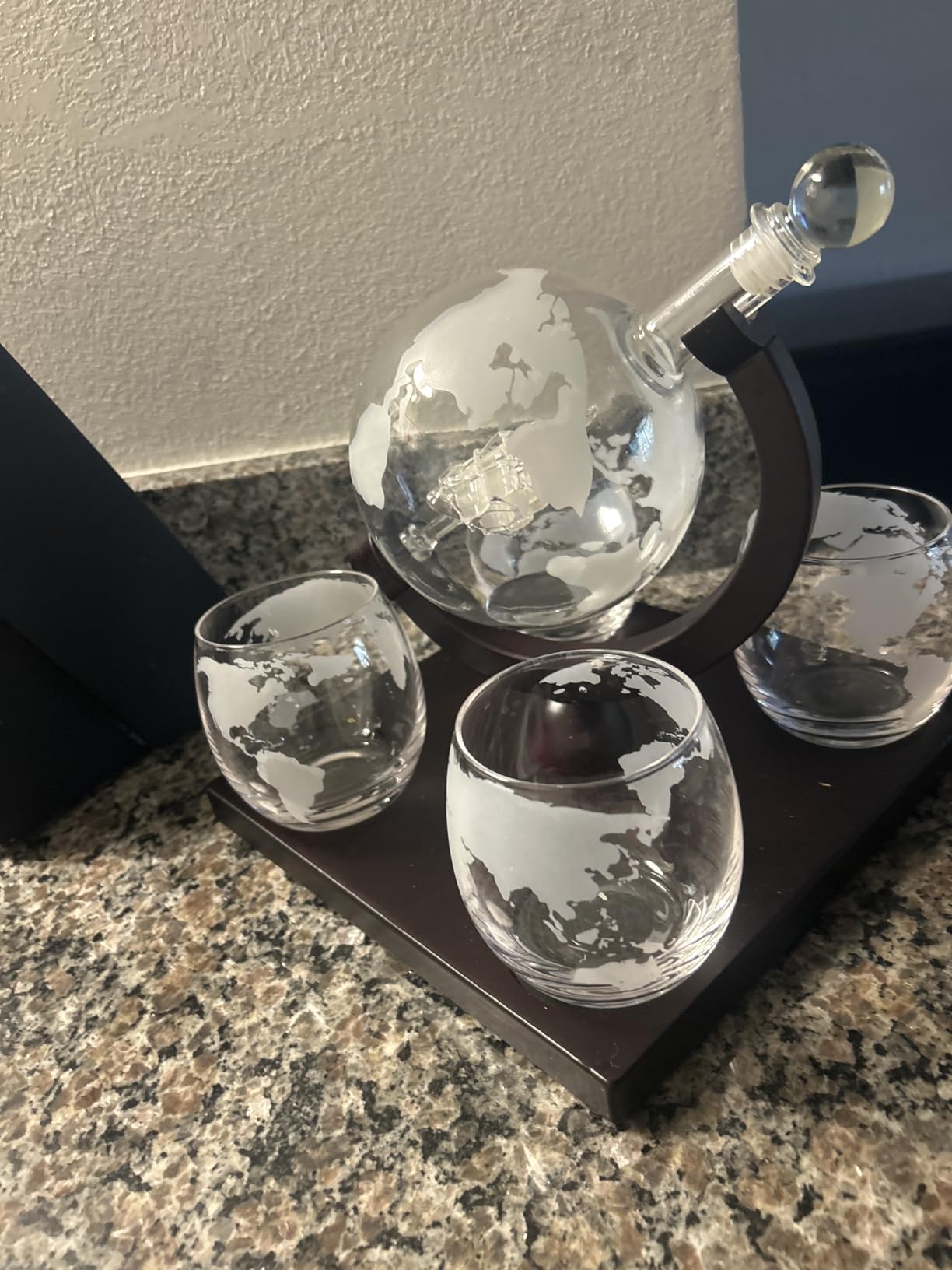 Luxury Gift For Men - Whiskey Decanter Set For Beloved Husband Or Dad Birthday Gift - 4 Whiskey Glasses And Decanter Set Is a Great Gift Idea for Whisky, Bourbon, or Scotch lovers customer photo 1