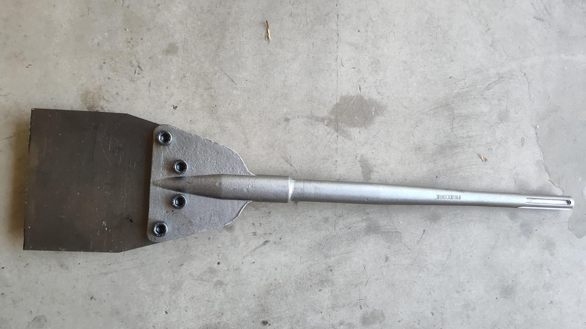 SDS Max Floor Scraper with Replaceable Blade, Firecore 6 Inch Thinset Removal Chisel Bits Scaling Chisel for SDS Max Rotary Hammer Drill, Steel Shovel Bits for Removing Vinyl Flooring VCT Tiles Mortar customer photo 2